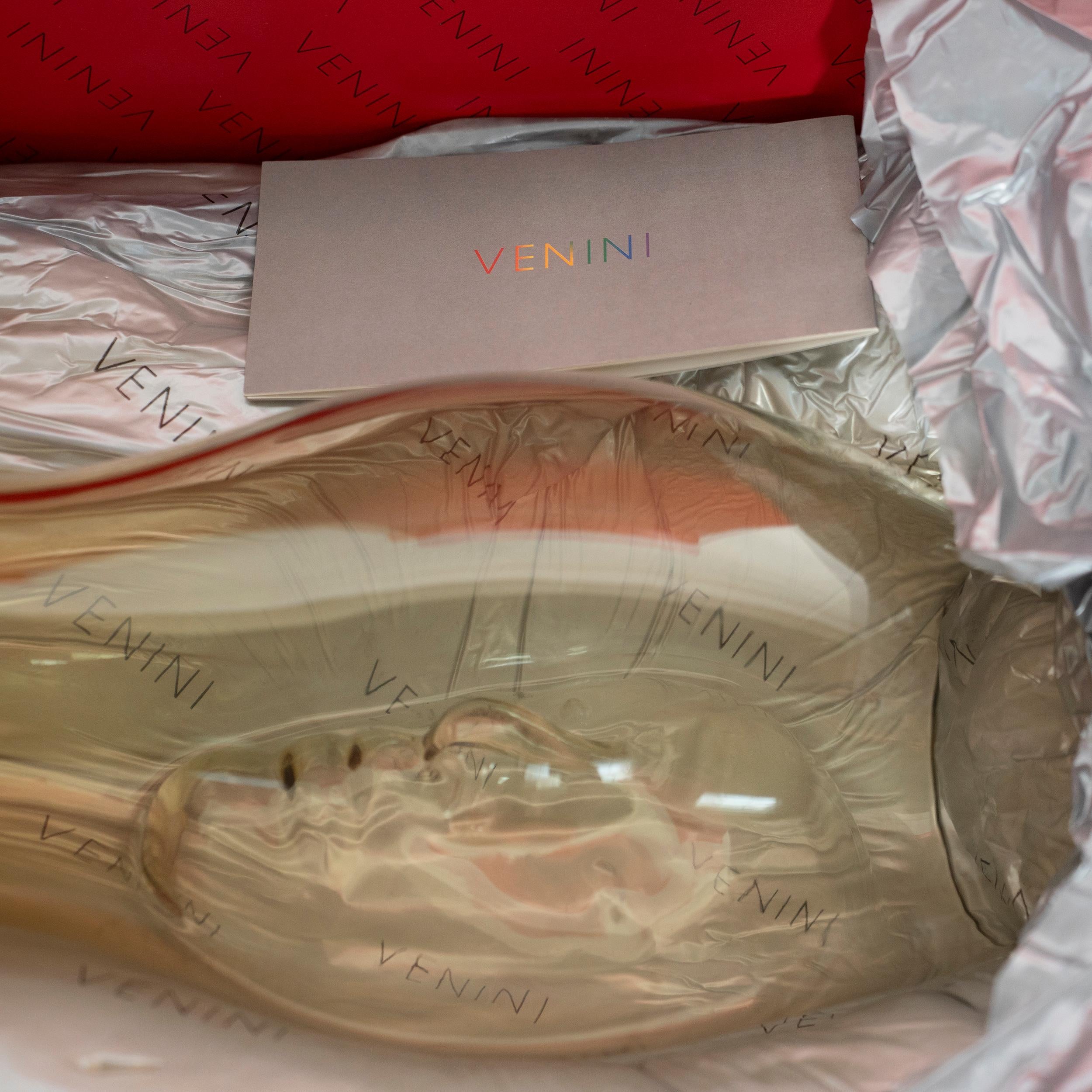 Venini vaso Paglia di Murano in vetro di Murano Edizione numerata 14, firmato 2014 in vendita 6