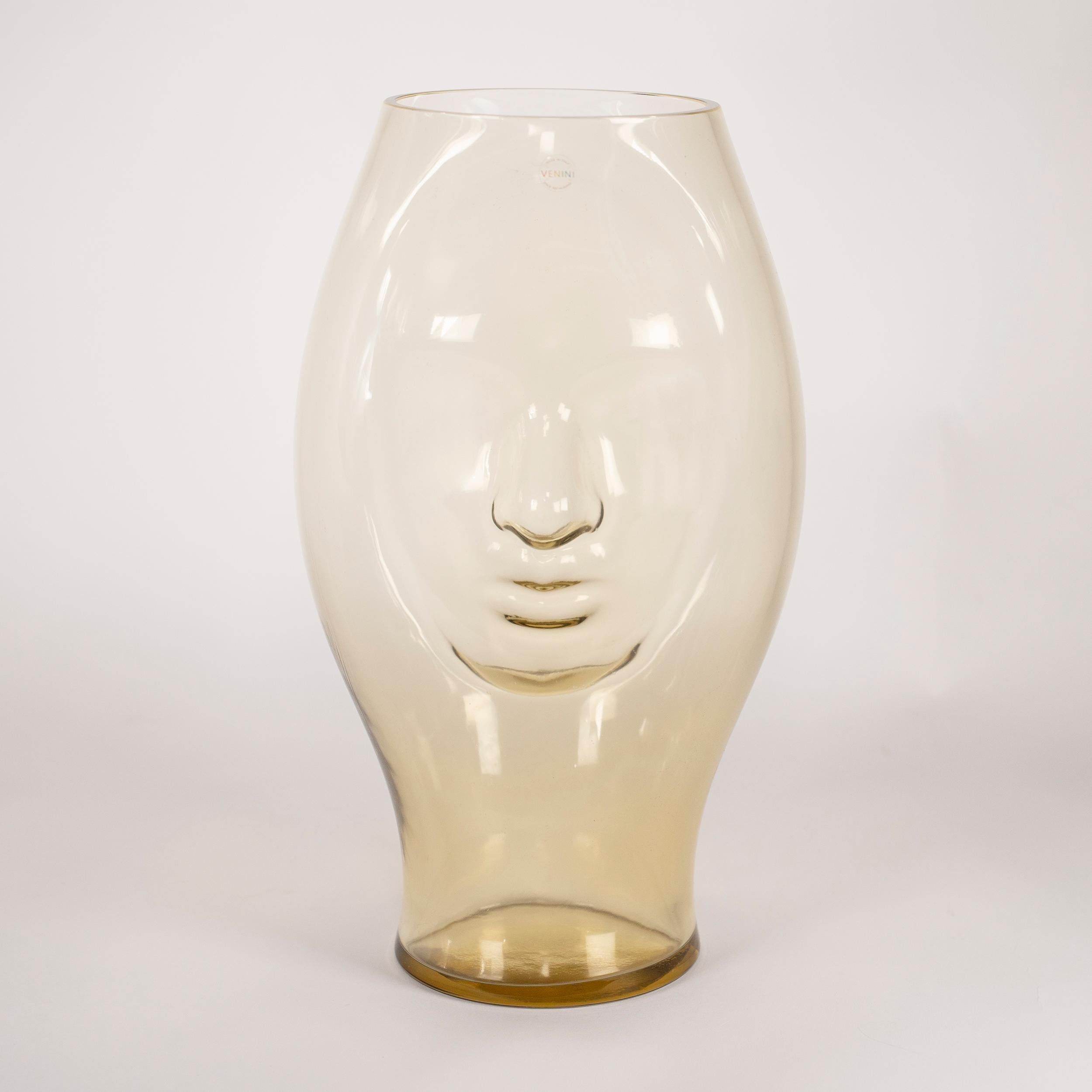 Venini vaso Paglia di Murano in vetro di Murano Edizione numerata 14, firmato 2014 in vendita 8