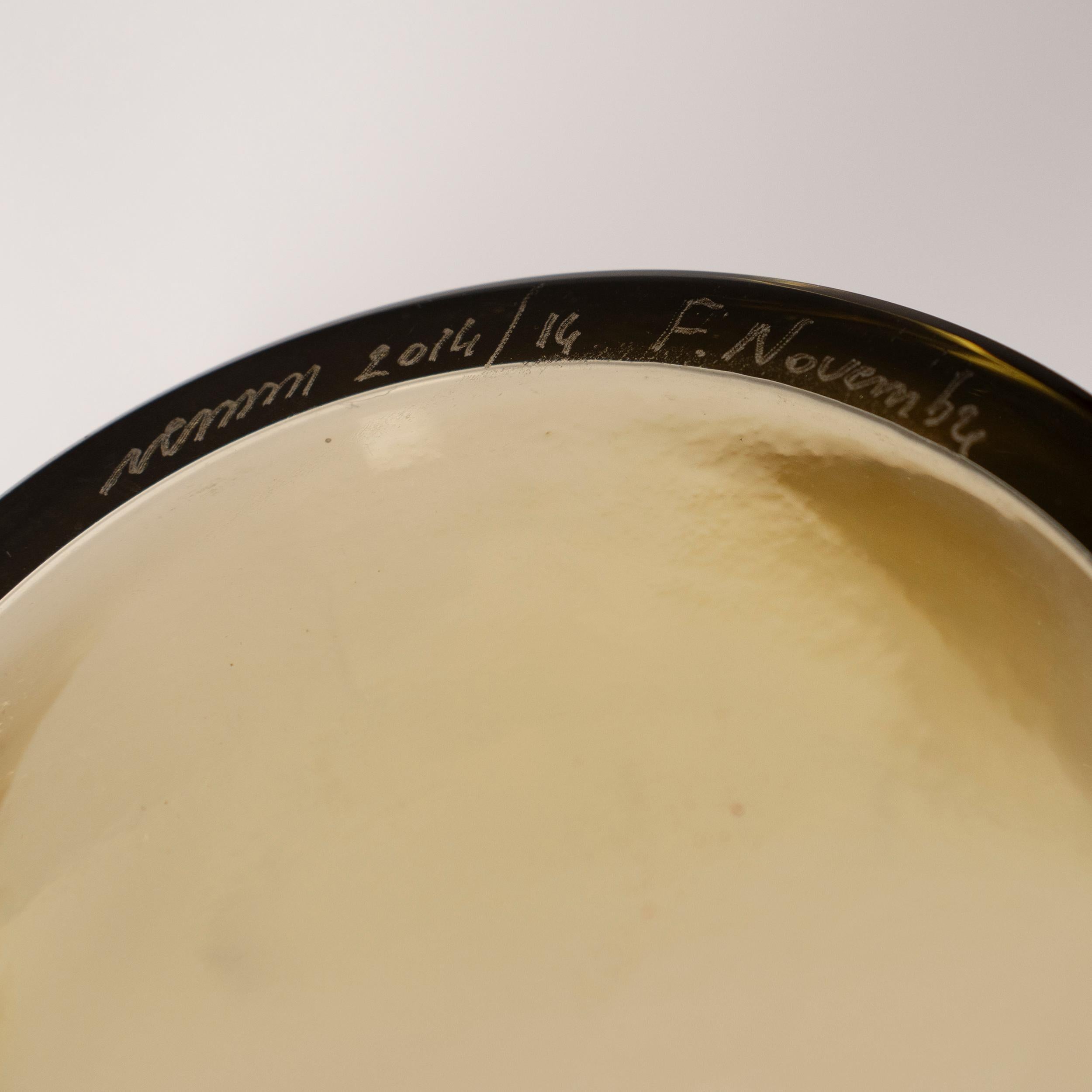 Italiano Venini vaso Paglia di Murano in vetro di Murano Edizione numerata 14, firmato 2014 in vendita