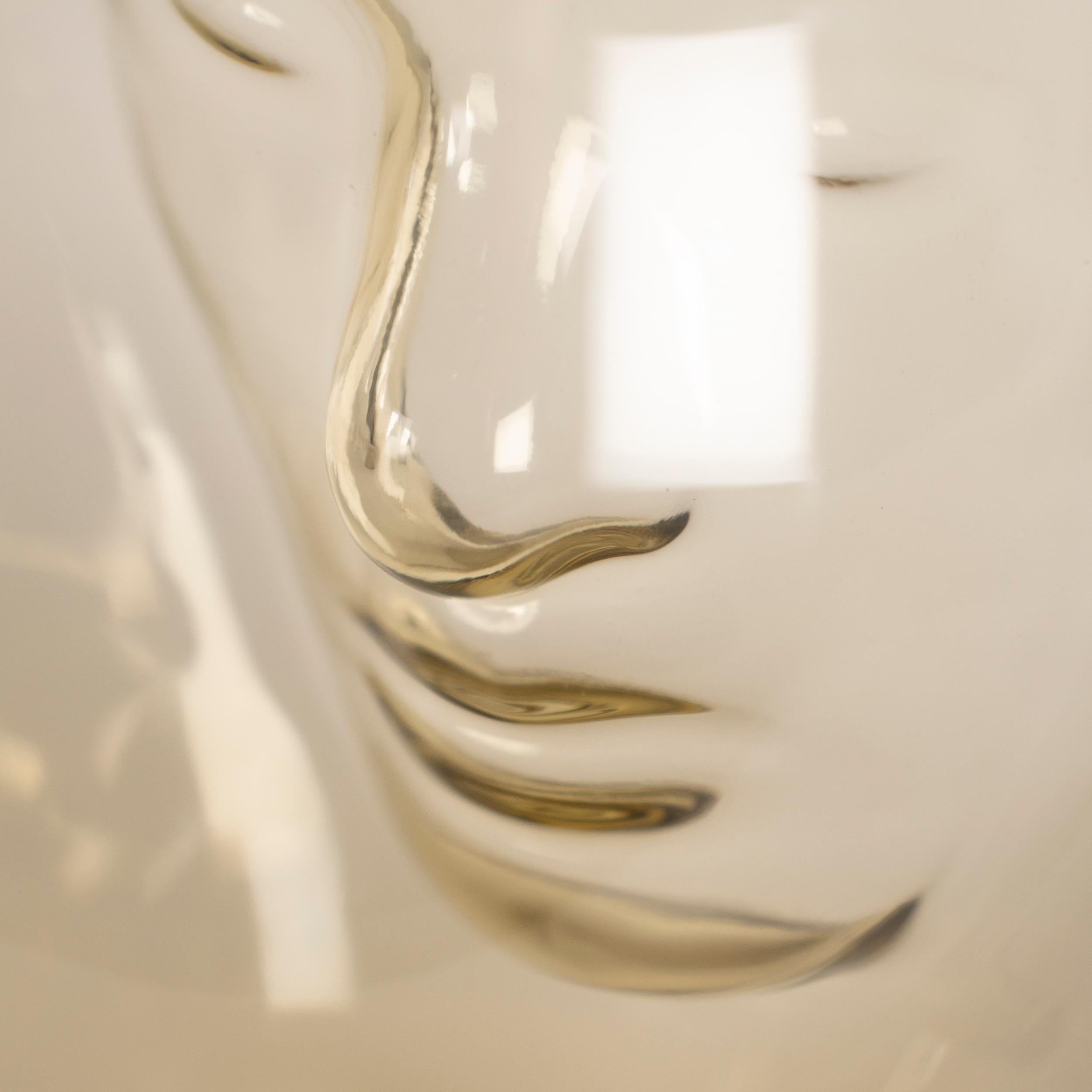 Vetro soffiato Venini vaso Paglia di Murano in vetro di Murano Edizione numerata 14, firmato 2014 in vendita