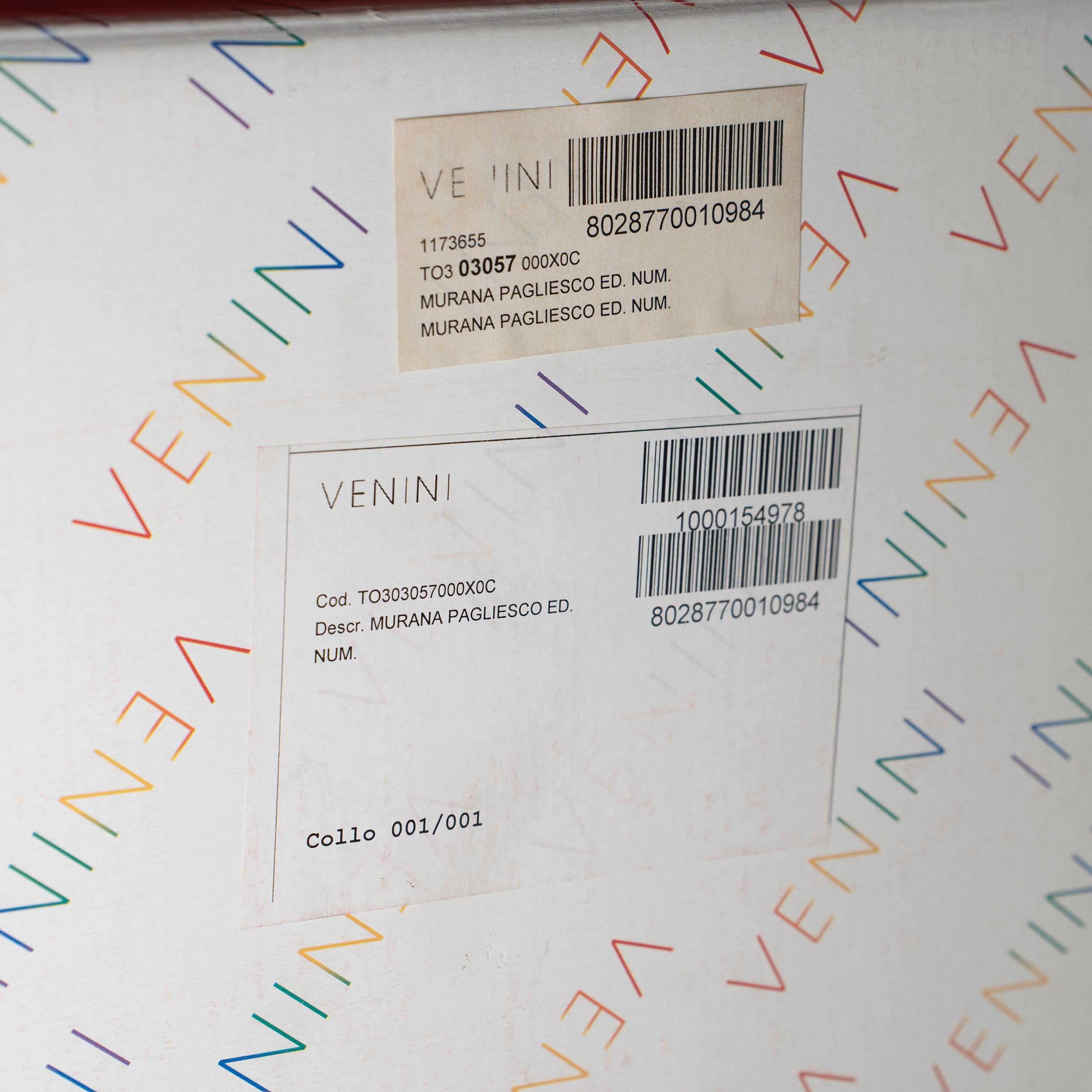 Venini vaso Paglia di Murano in vetro di Murano Edizione numerata 14, firmato 2014 in vendita 1