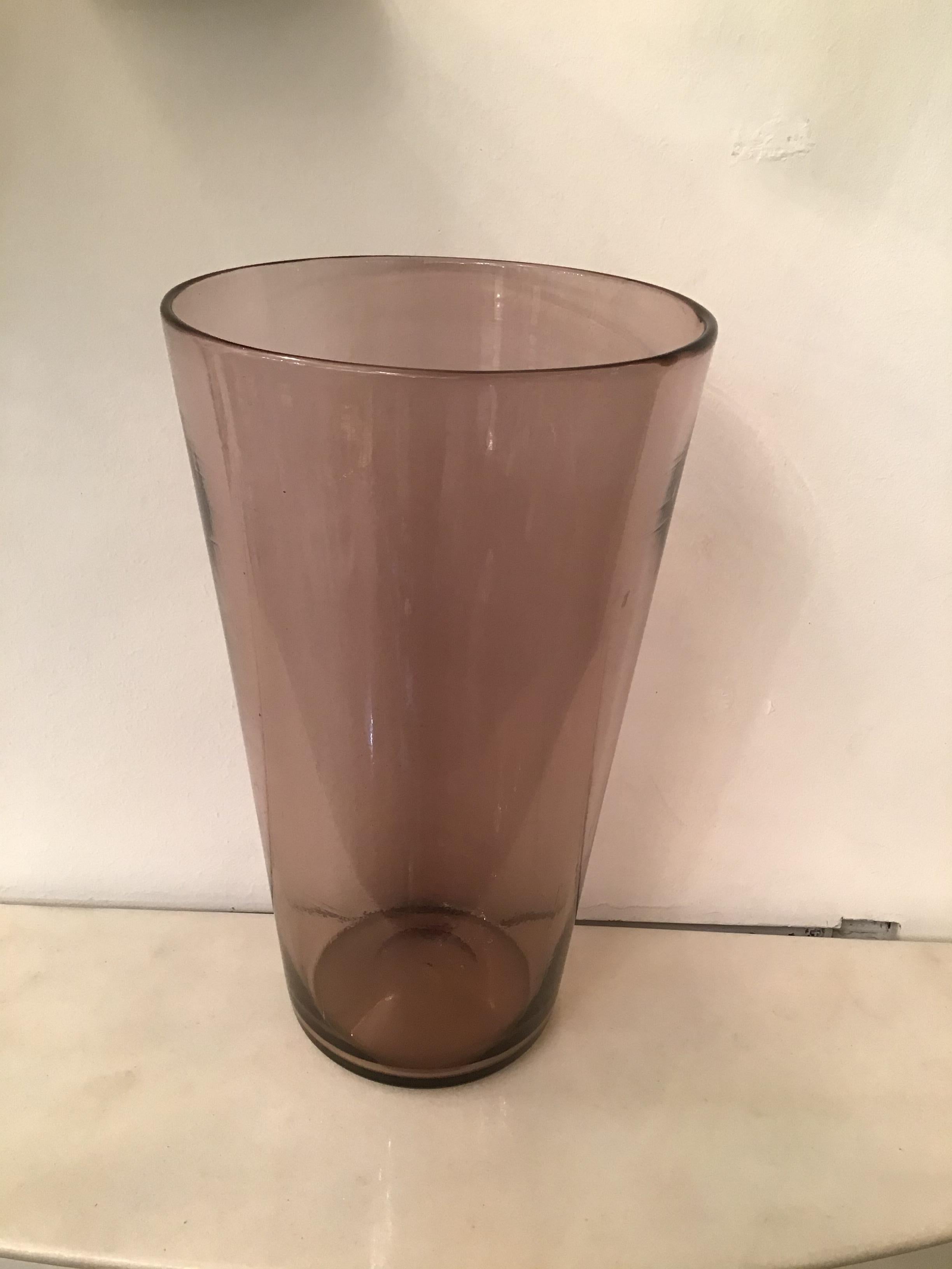 Italian Venini Vase Murano Glass “Flavio Poli” 1950 Italy For Sale