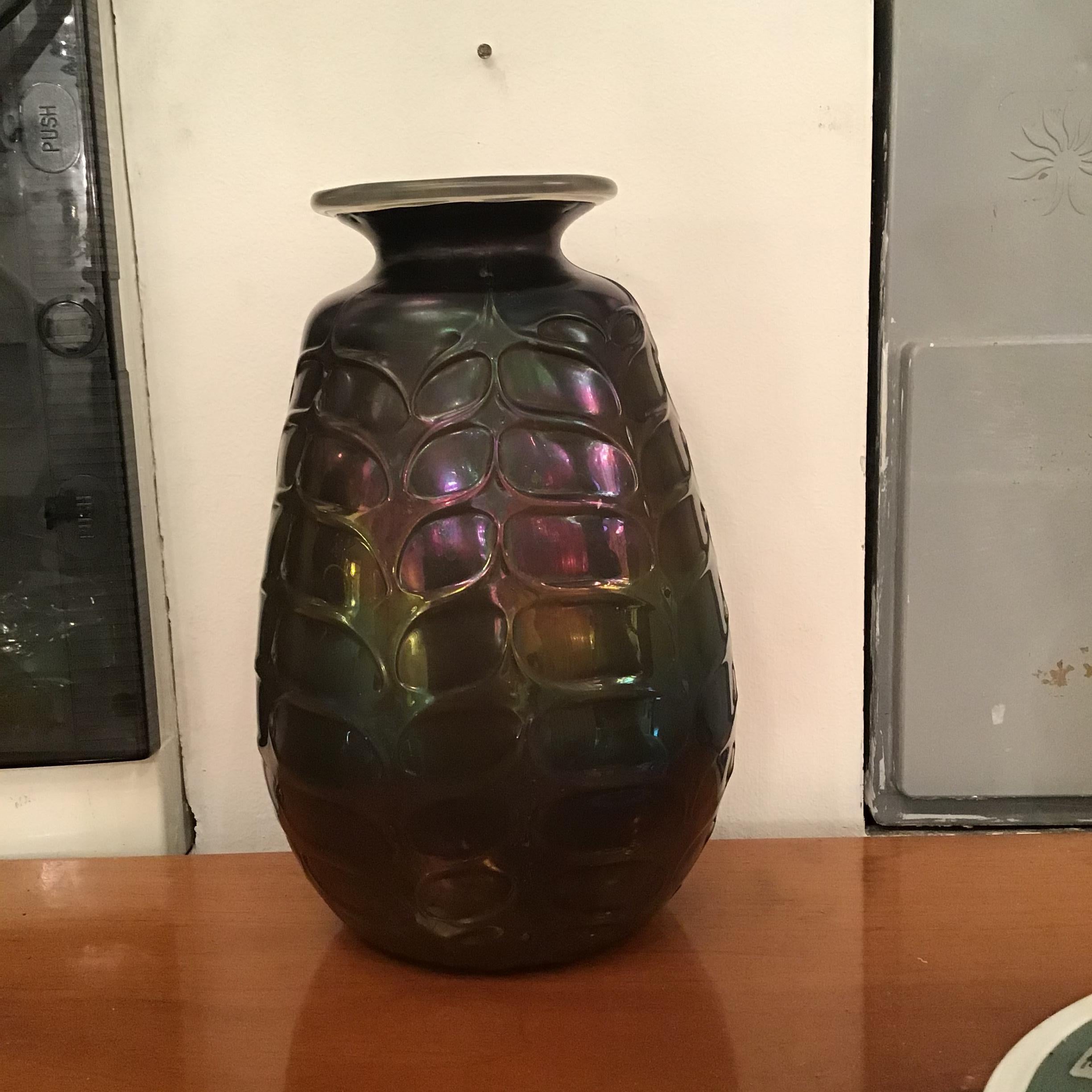 VENINI Vase Murano Glass iridato 1950 Italy in vendita 5