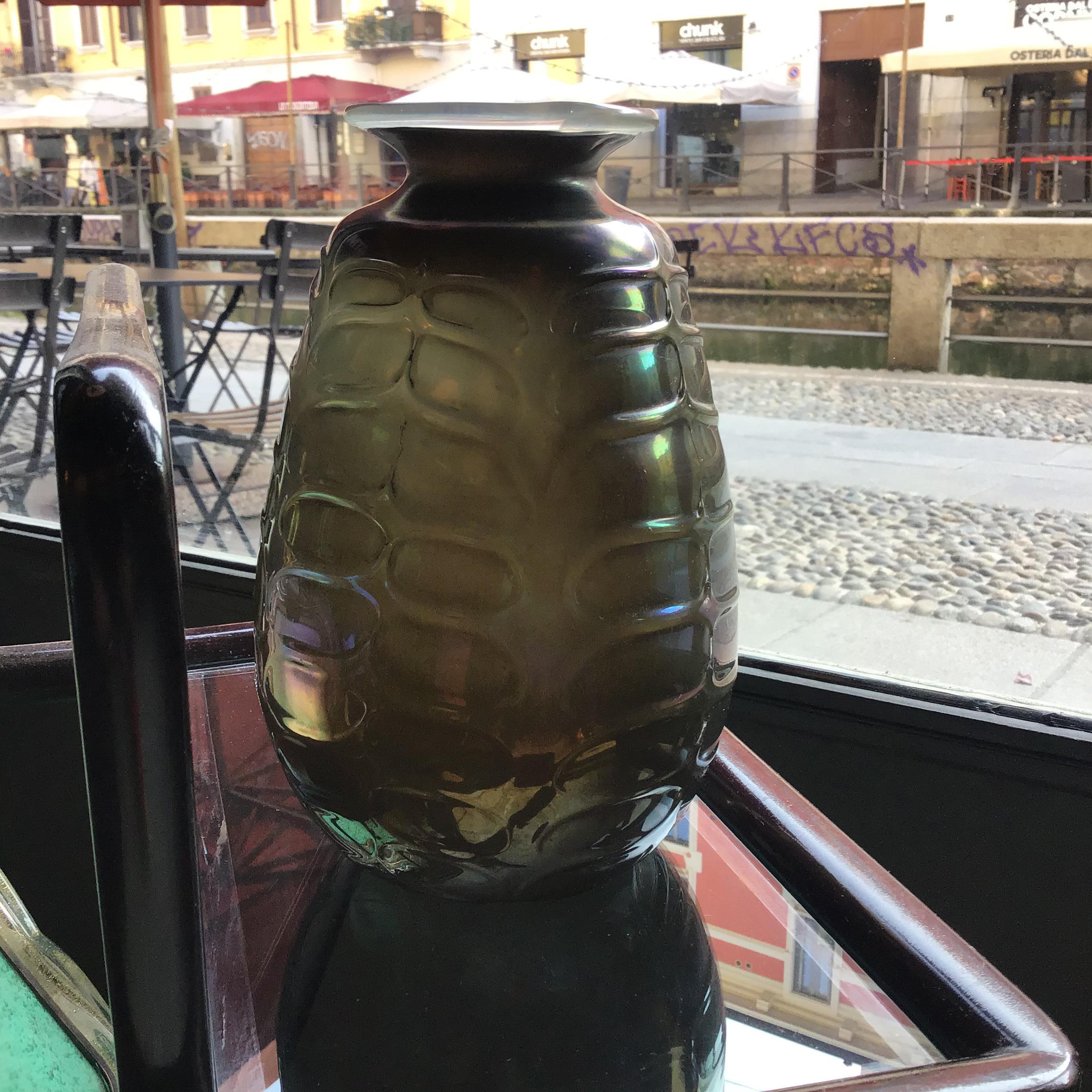 VENINI Vase Murano Glass iridato 1950 Italy in vendita 12