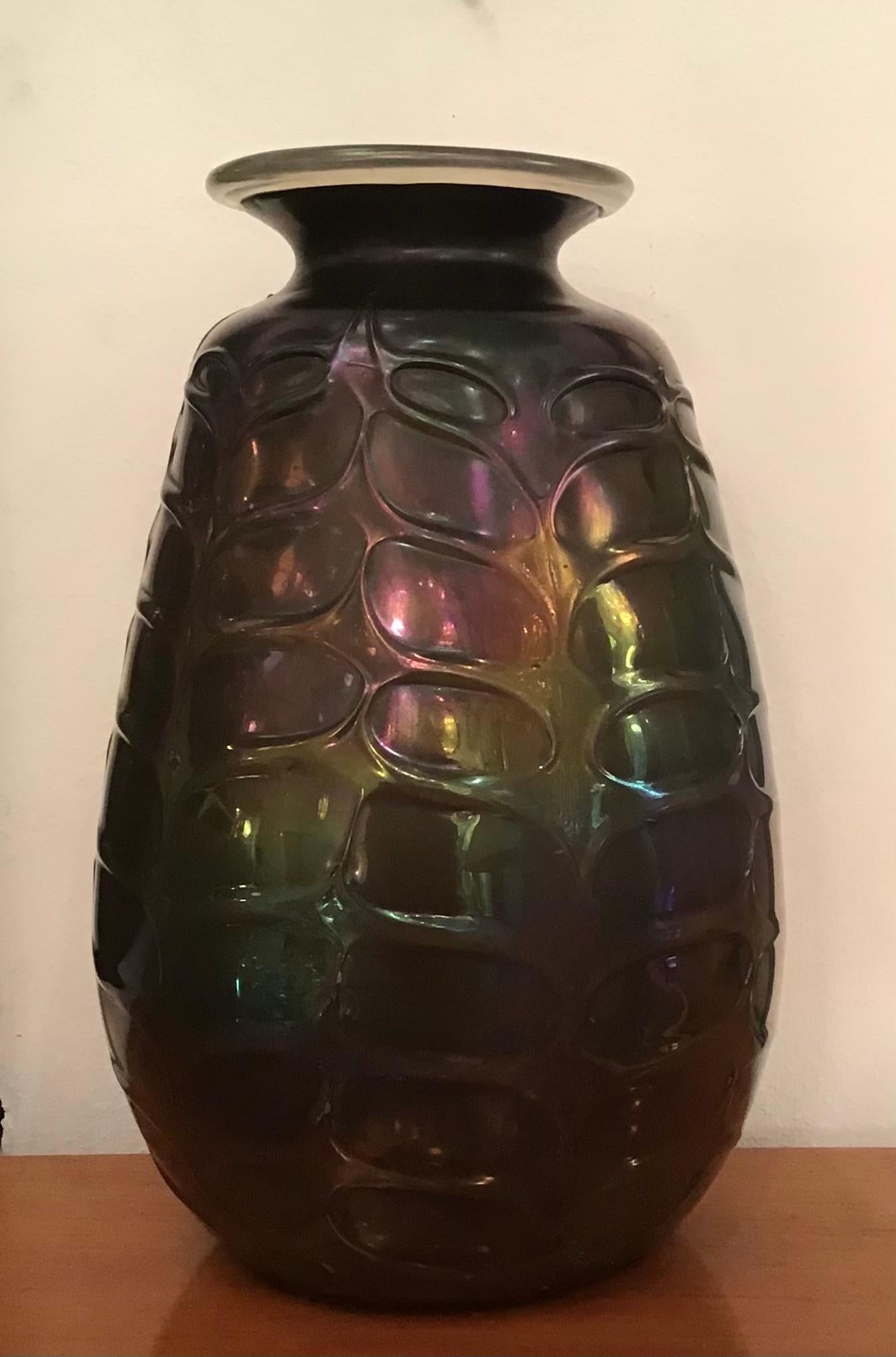 VENINI Vase Murano Glass iridato 1950 Italy in vendita 1