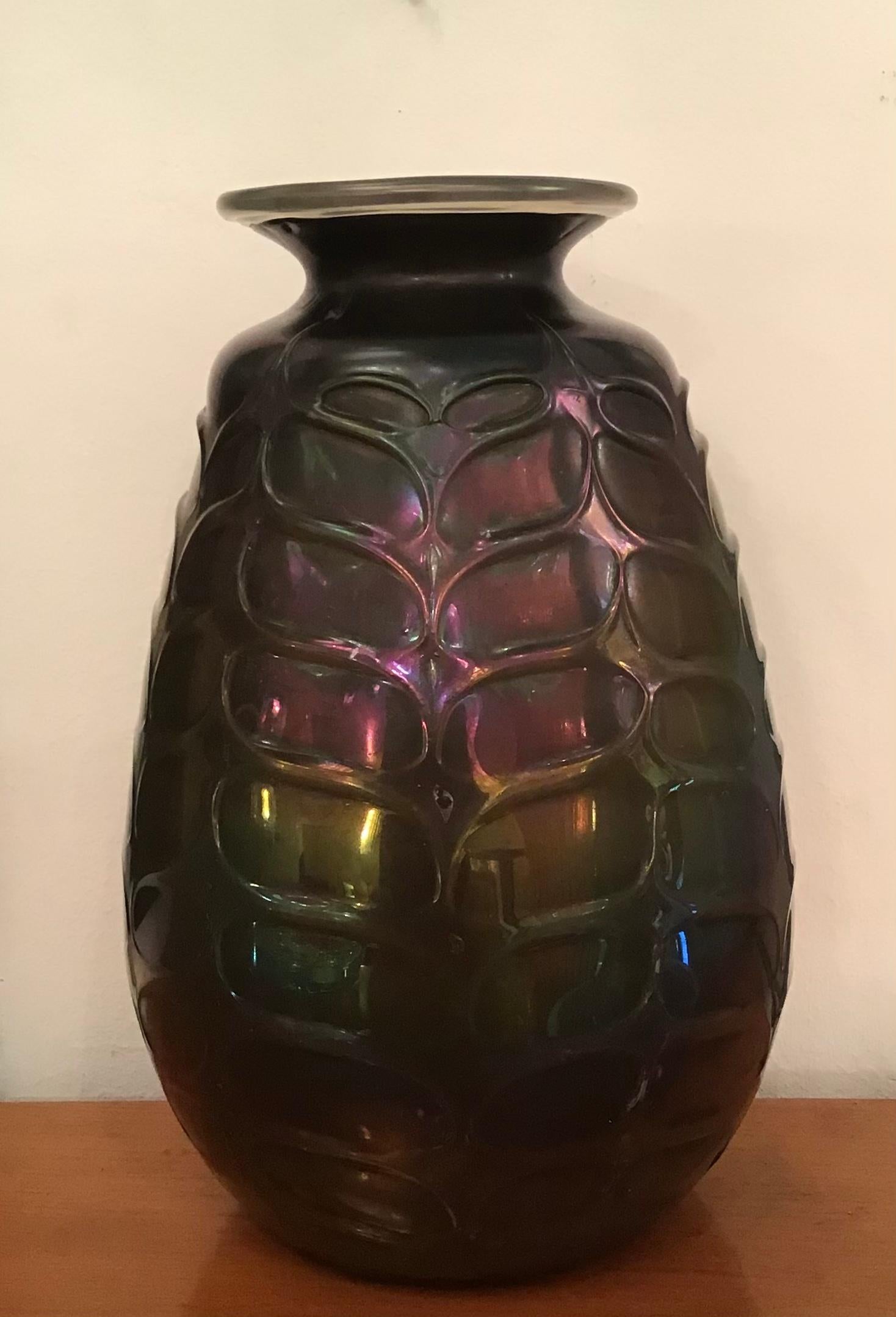 VENINI Vase Murano Glass iridato 1950 Italy in vendita 3
