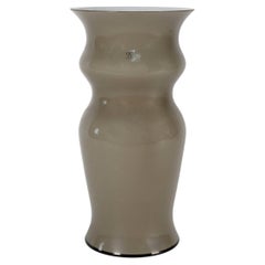VENINI vase Odalische Gray & White color Murano Glass, Signed 2012 with box