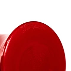 VENINI vase Odalische Red and White color Murano Glass, Signed 2009 with box