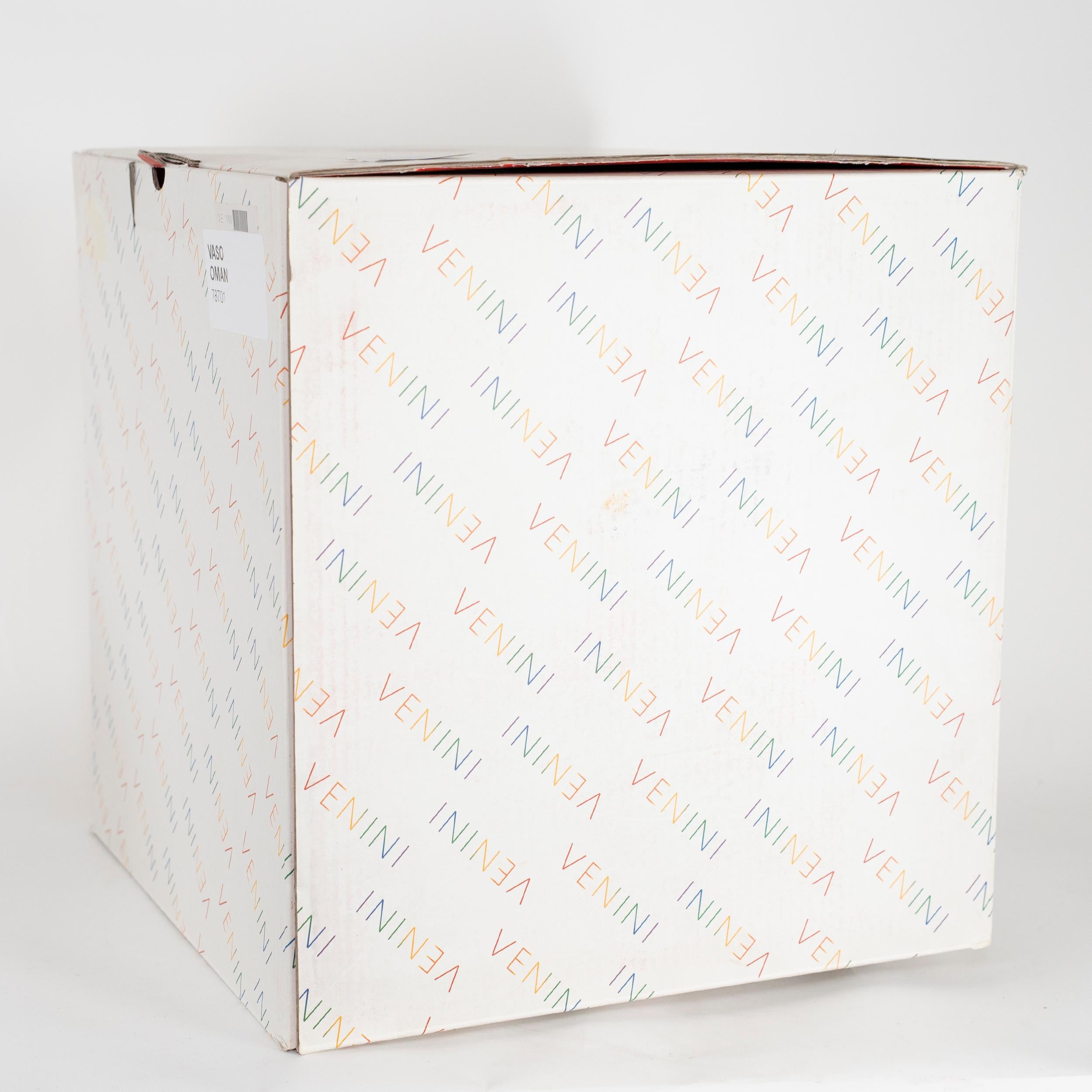 Venini vaso Oman in vetro di Murano Edizione numerata 10, firmato 2015 Sottsass in vendita 3