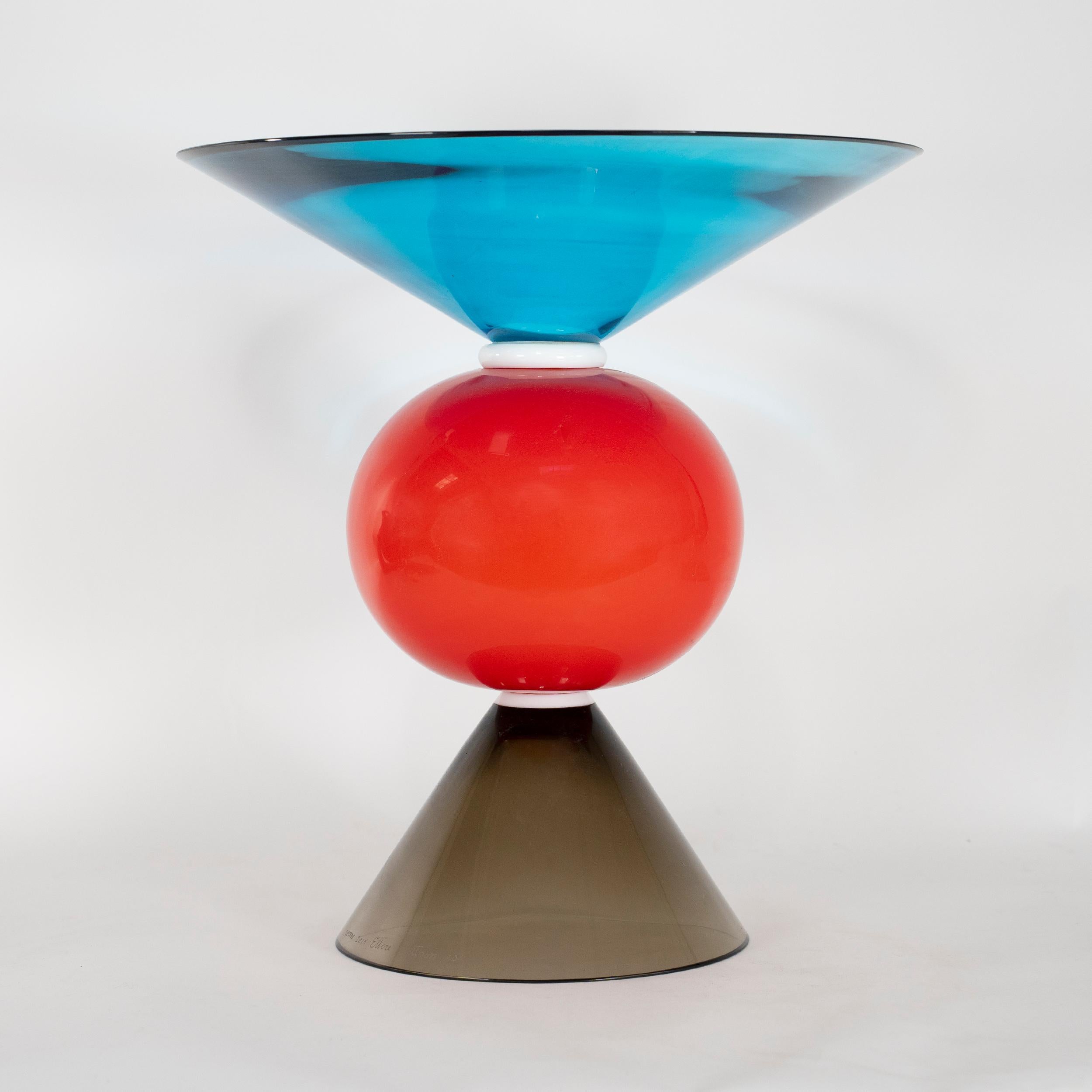 Italiano Venini vaso Oman in vetro di Murano Edizione numerata 10, firmato 2015 Sottsass in vendita