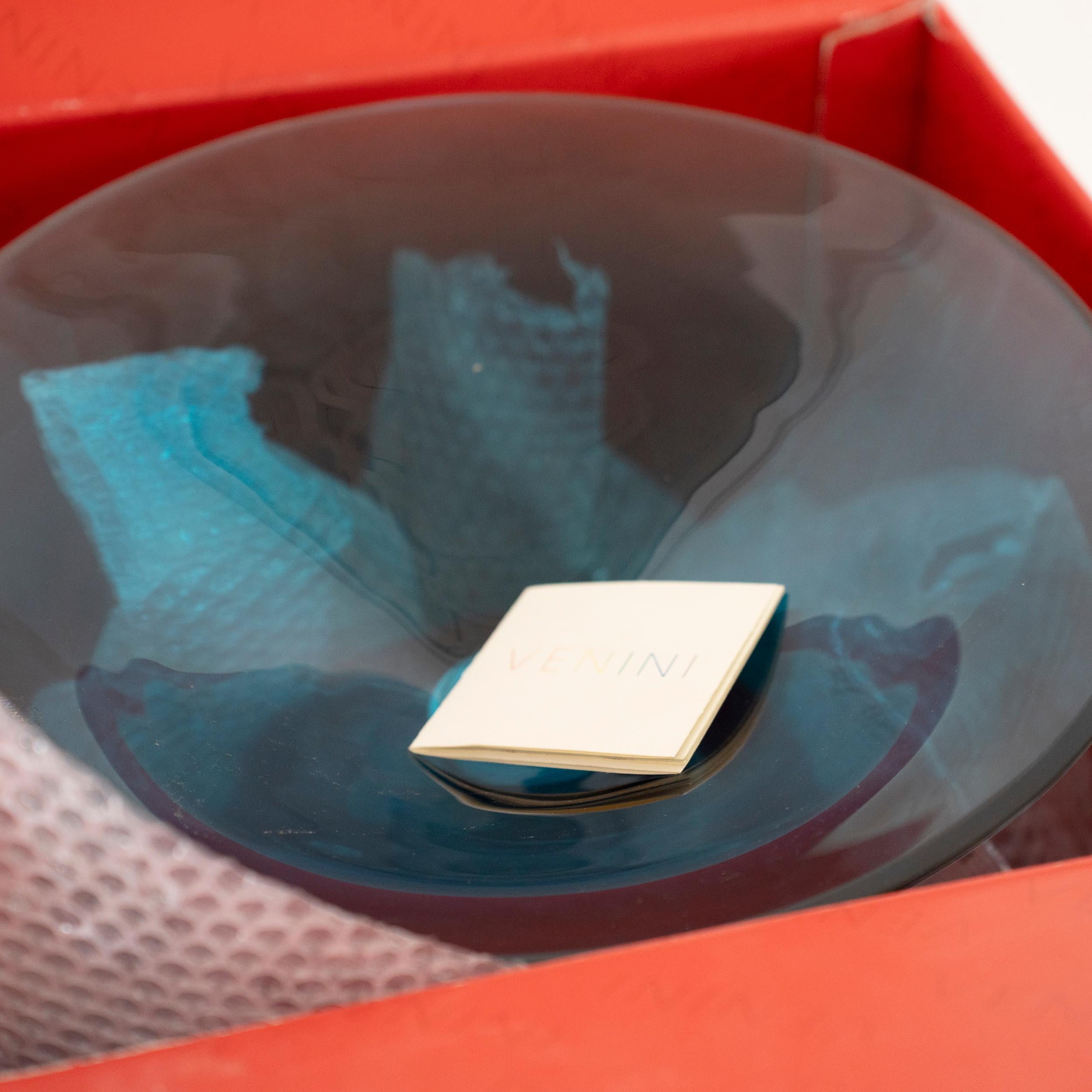 Vetro soffiato Venini vaso Oman in vetro di Murano Edizione numerata 10, firmato 2015 Sottsass in vendita