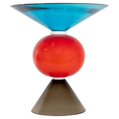 VENINI jarrón Omán cristal de Murano Edición numerada 10, Firmado 2015 Sottsass