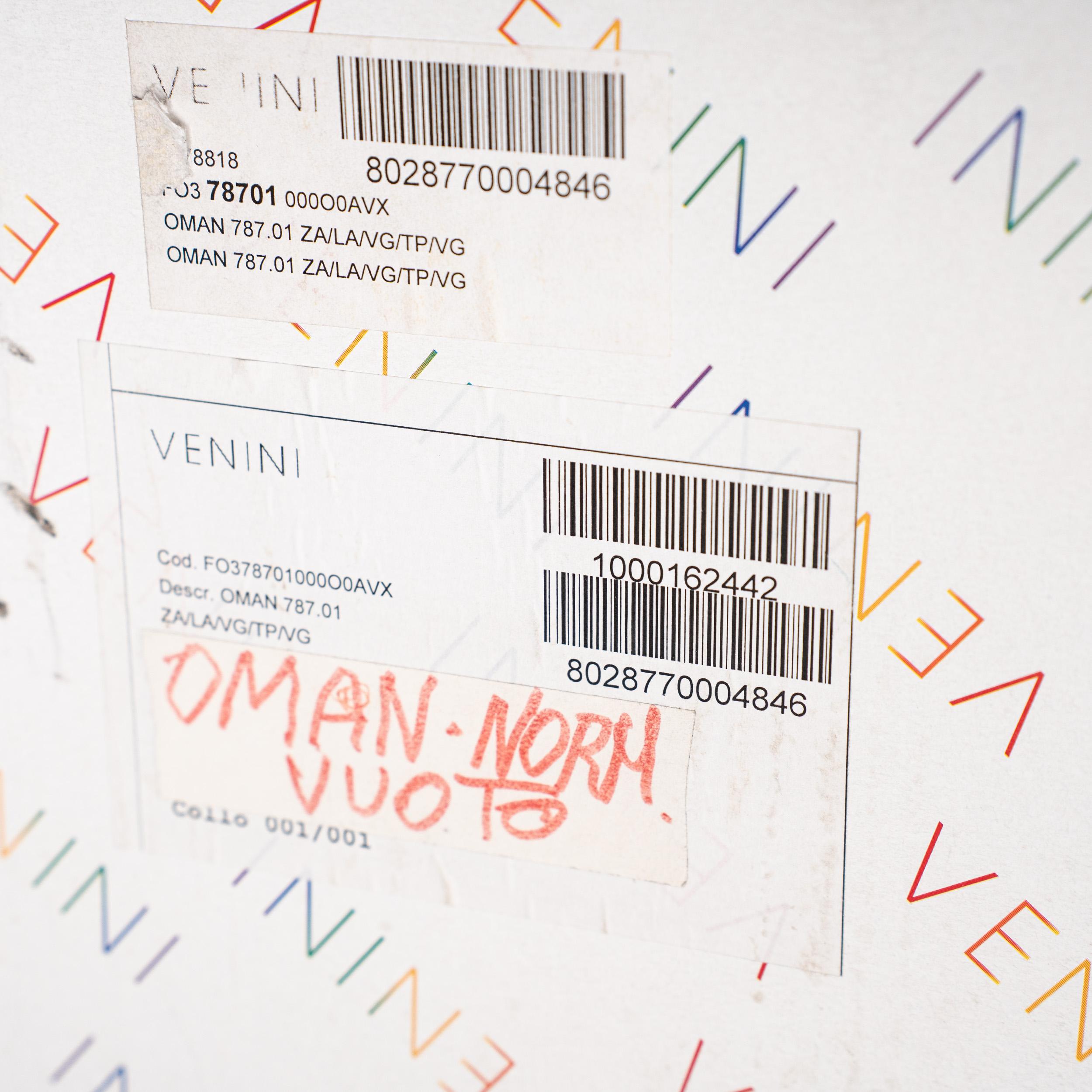 VENINI jarrón Omán de cristal de Murano Edición numerada 17, Firmado 2014 Sottsass en venta 3