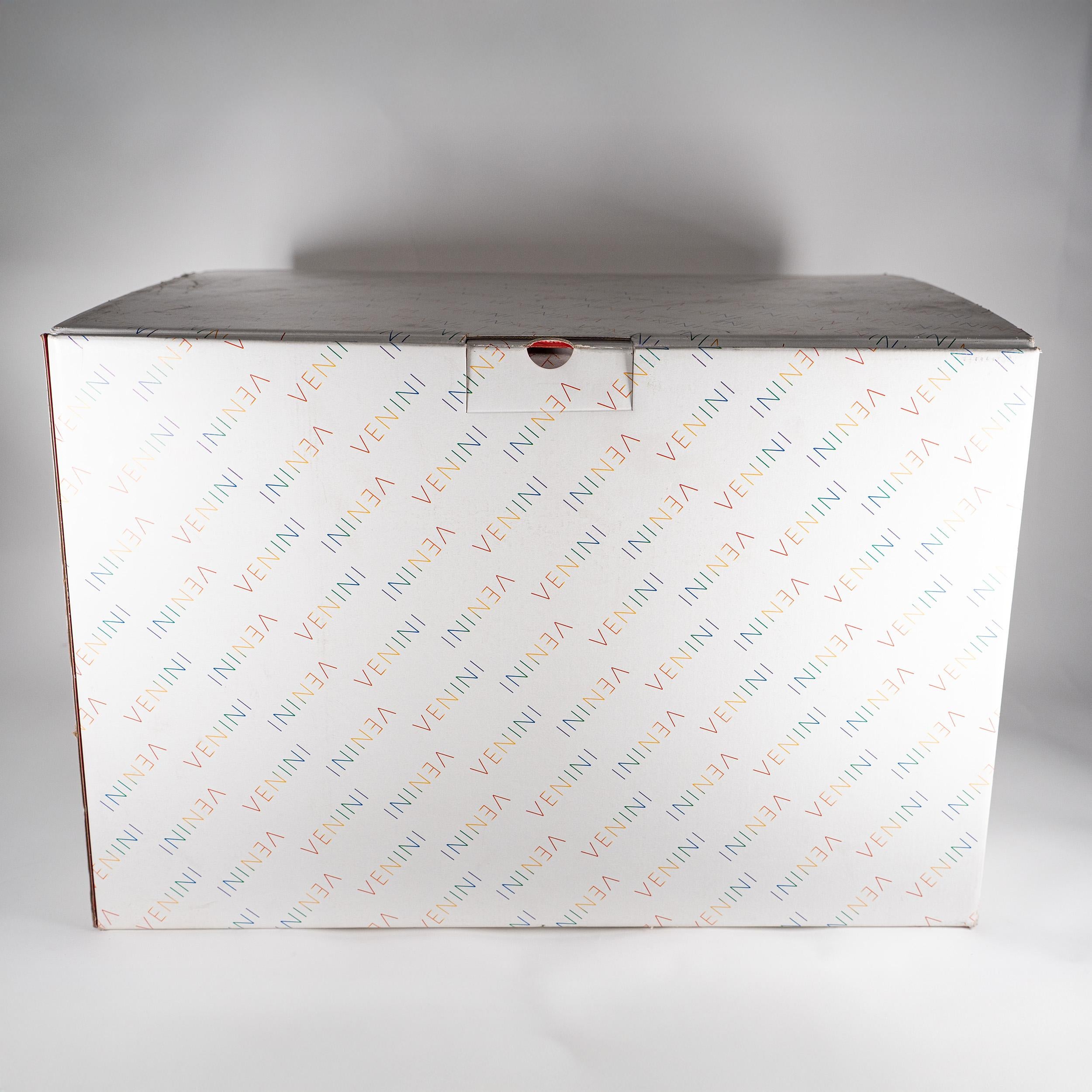 VENINI jarrón Omán de cristal de Murano Edición numerada 17, Firmado 2014 Sottsass en venta 5