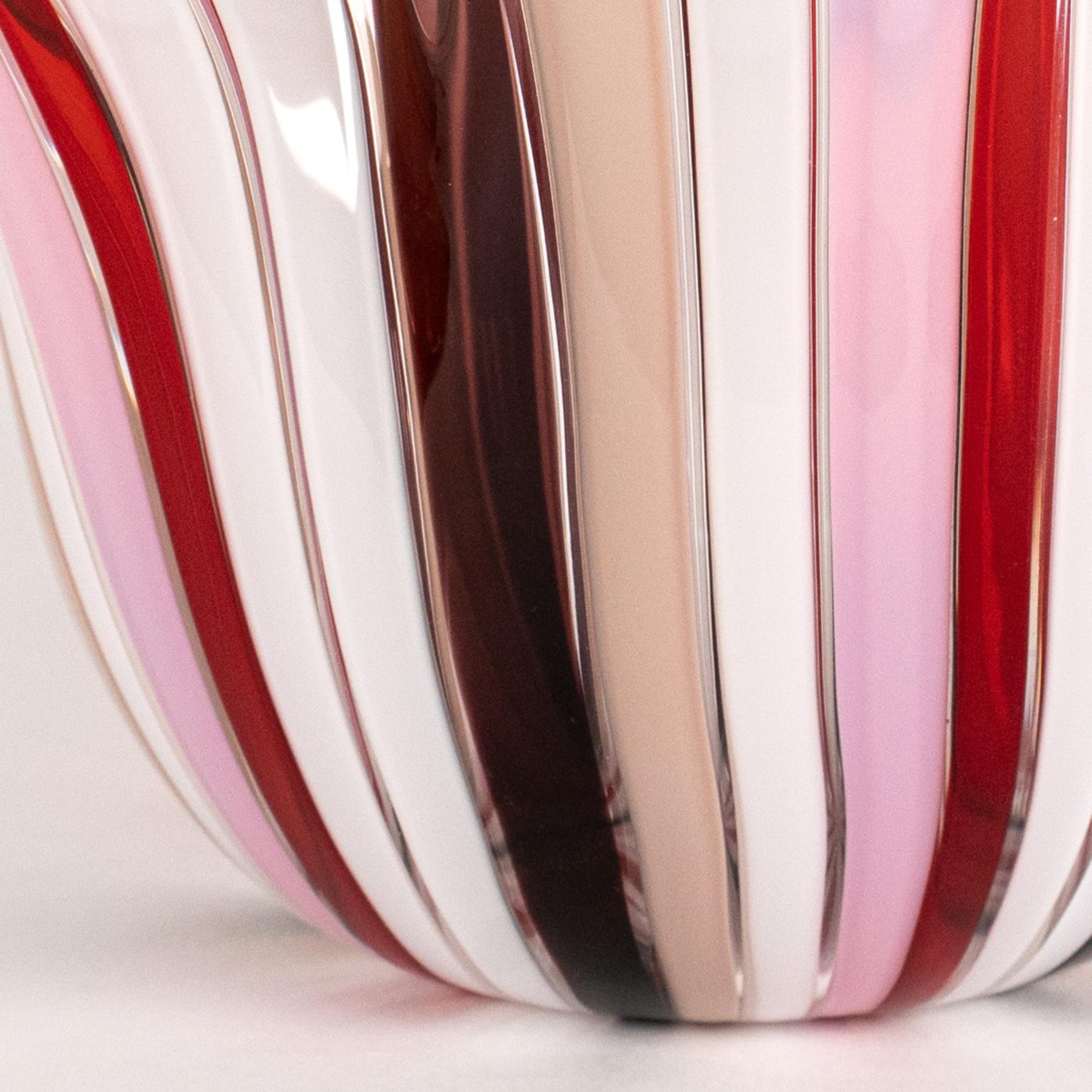 XXI secolo e contemporaneo Venini vaso raro Fazzoletto a Canne multicolore in vetro di Murano, firmato 2010 in vendita