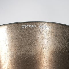 VENINI vase Re Aquamarine bubble and Bronze Murano Glass, 90° Anniversary