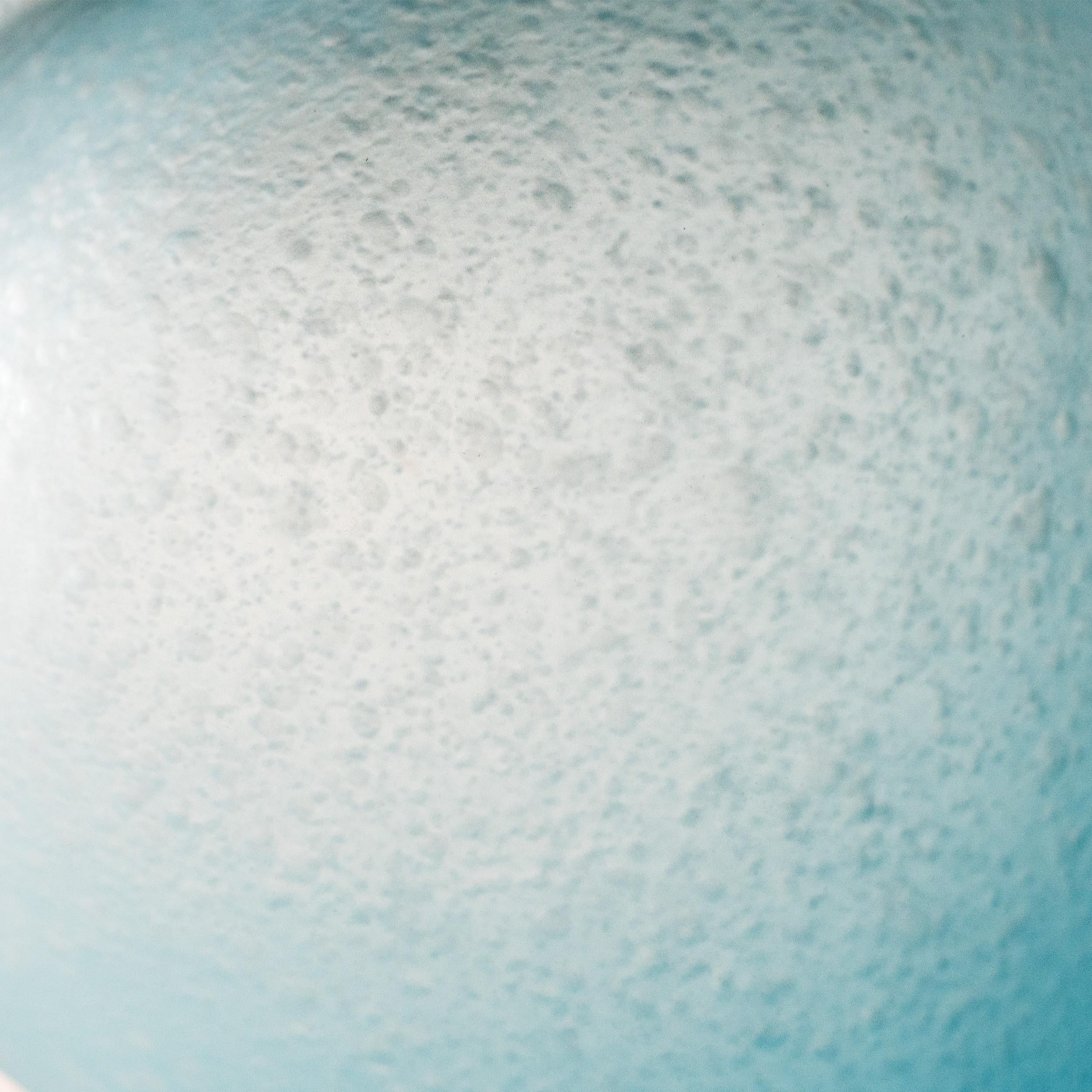 VENINI vase Re Aquamarine bubble and Bronze Murano Glass, 90° Anniversary For Sale 1