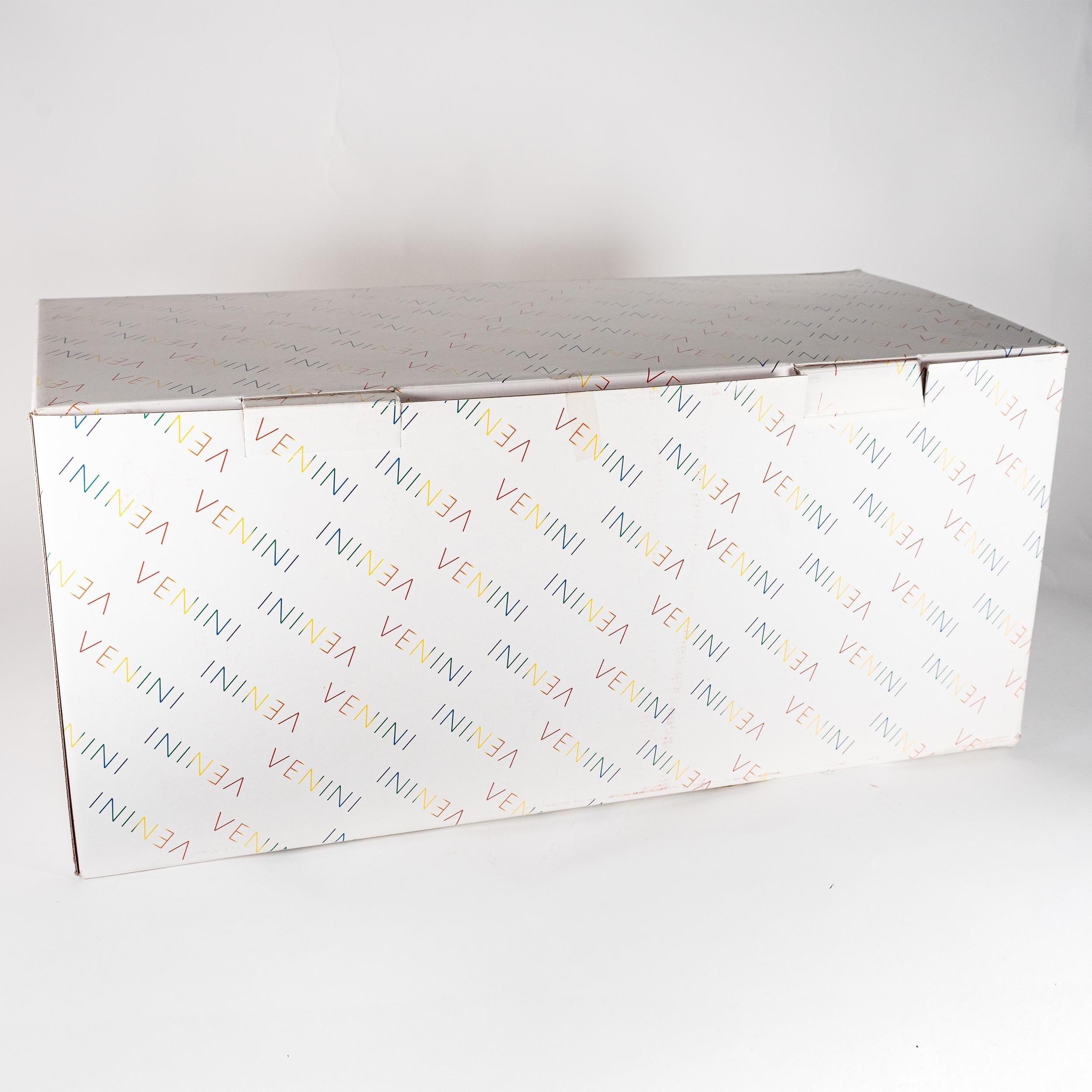 VENINI vase Re Aquamarine bubble and Bronze Murano Glass, 90° Anniversary For Sale 2