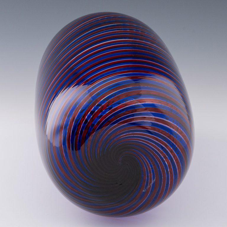Fin du 20e siècle Vase Venini en verre de Murano 1990 en vente