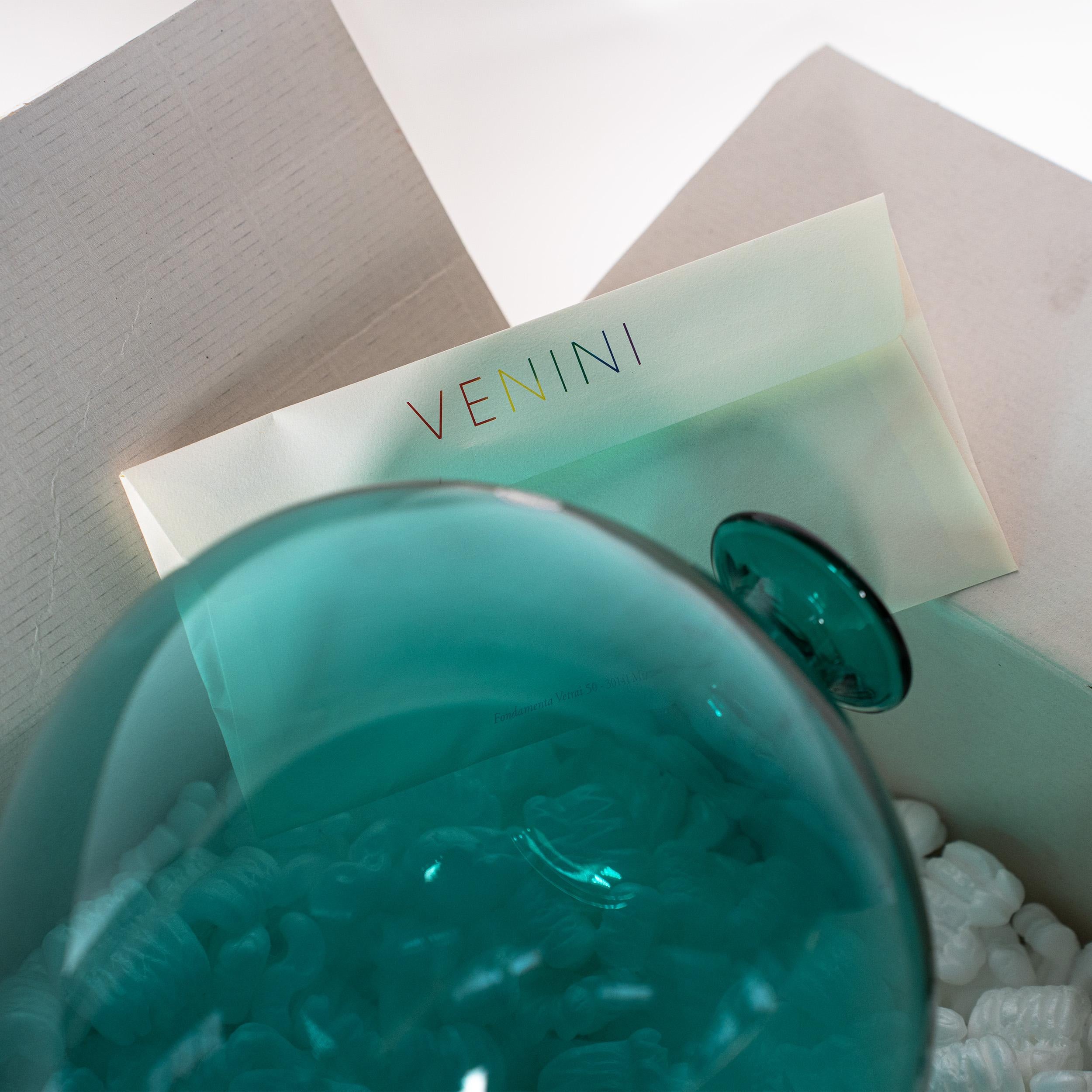 Vaso Venini in vetro di Murano Greene & Greene Edizione Limitata 188/199, Firmato 1996 In condizioni ottime in vendita a Venezia, IT