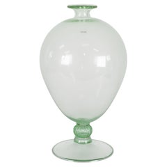VENINI jarrón Veronés en cristal de Murano verde edición firmada 2010