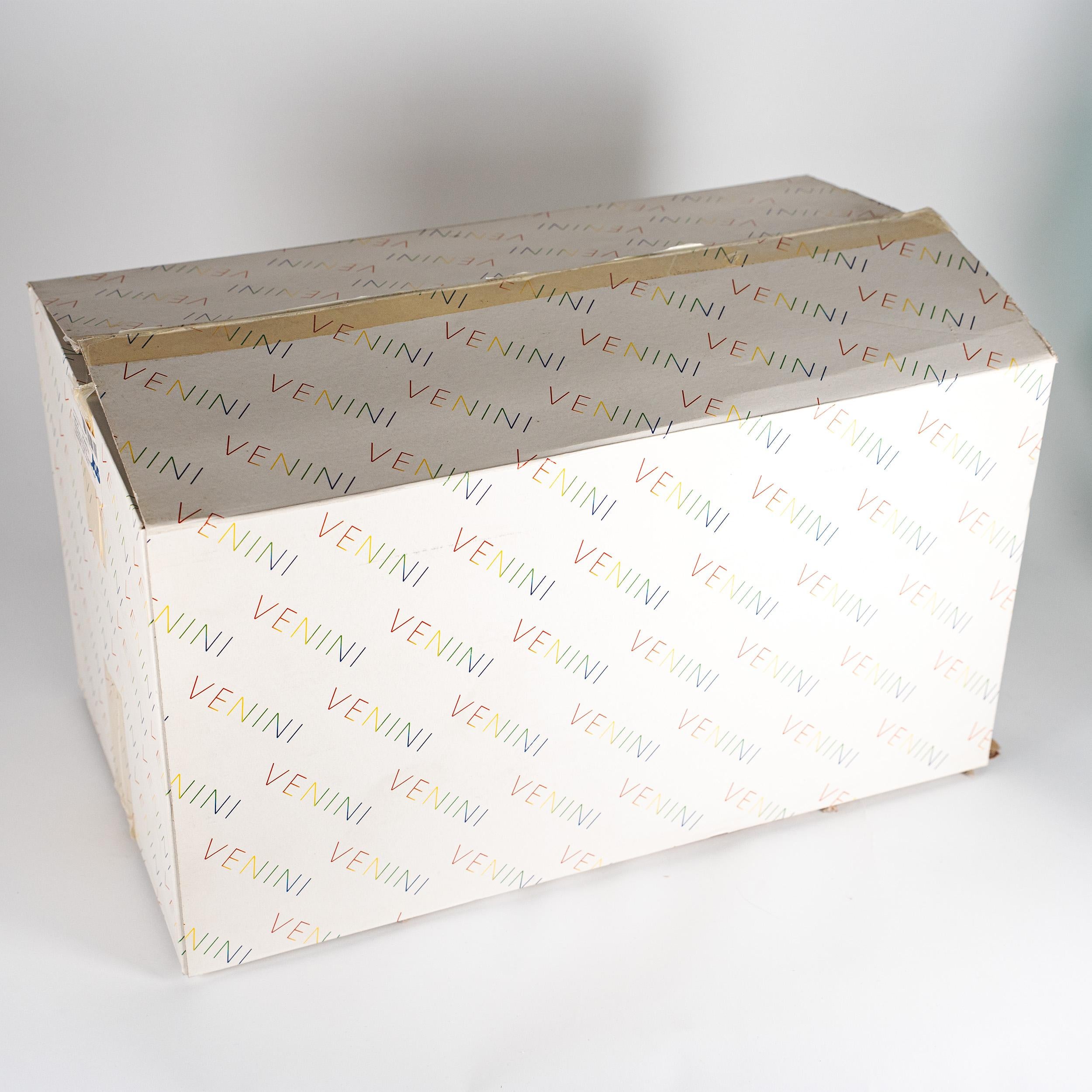 VENINI vase Veronese Taupe Grey Murano Glass Limited Edition 105/199 Signed 2000 in vendita 3