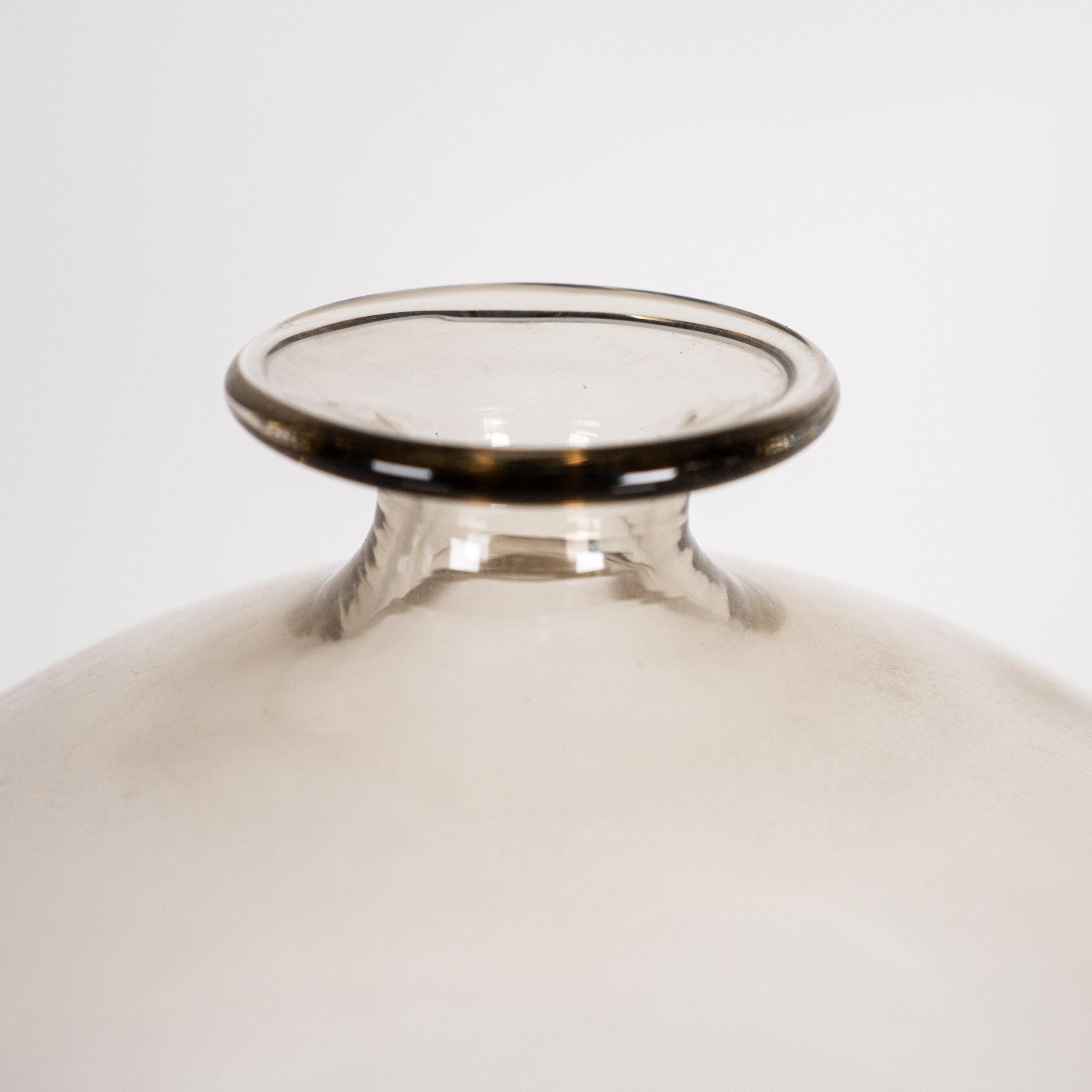 Vetro soffiato Vaso Venini Veronese Taupe Grey in vetro di Murano Edizione Limitata 106/199 Firmato 2000 in vendita