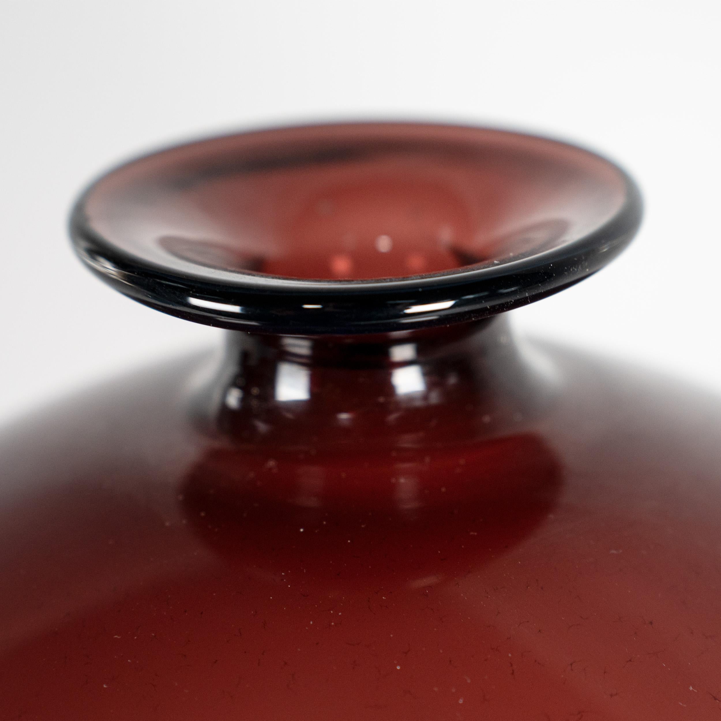 VENINI jarrón Veronés Violeta Cristal de Murano Edición limitada 184/199, Firmado 1997 en venta 1