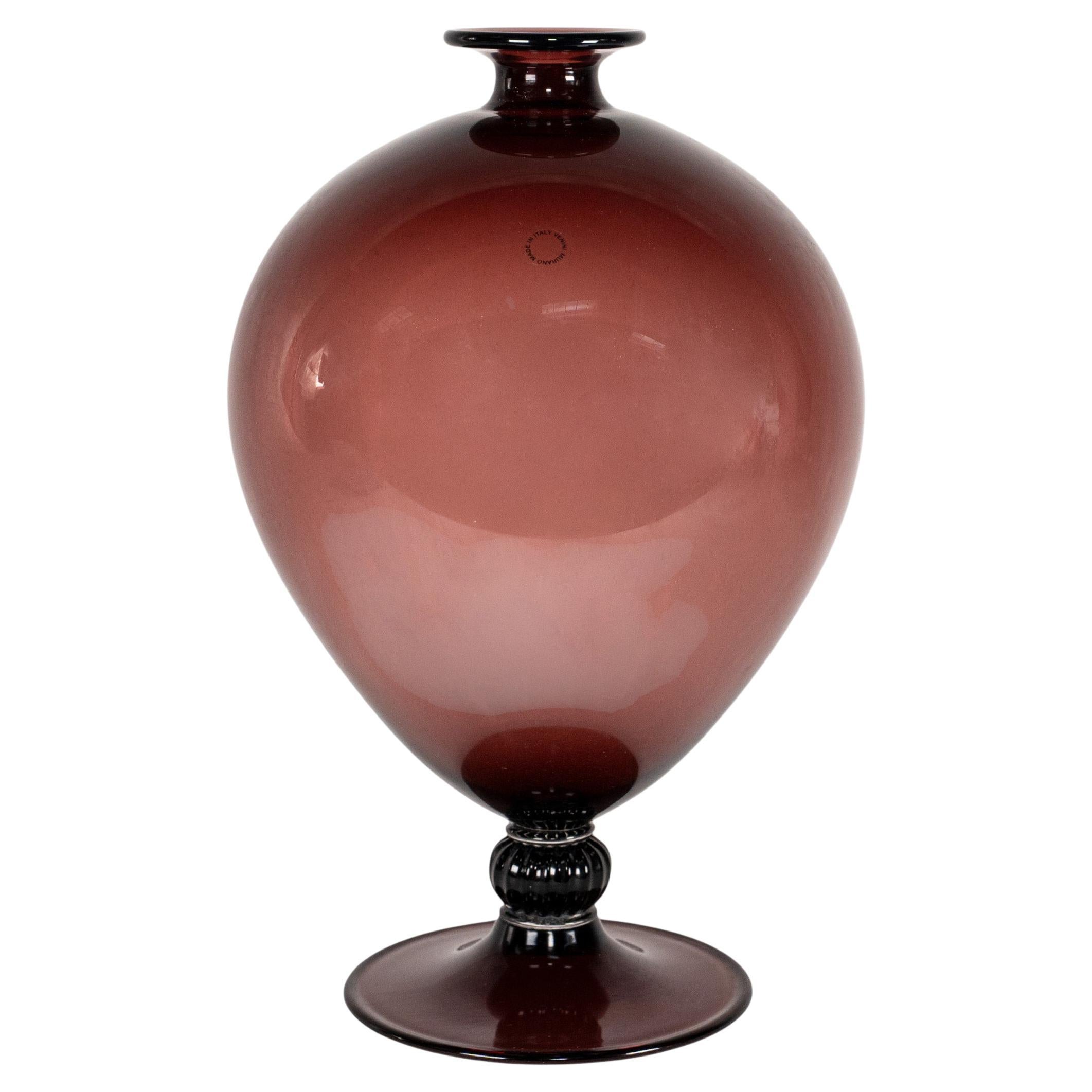 VENINI jarrón Veronés Violeta Cristal de Murano Edici�ón limitada 184/199, Firmado 1997 en venta