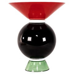 VENINI jarrón Yemen multicolor Cristal de Murano, Firmado 2014, Diseño de Sottsass