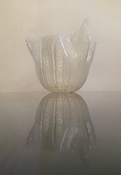 Venini Vase Zanfirico  Murano Glass 1950 Italy