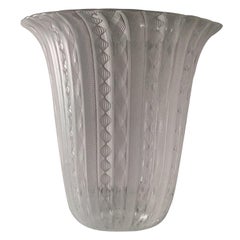 Venini Vase “Zanfirico“ Murano Glass 1950 Italy