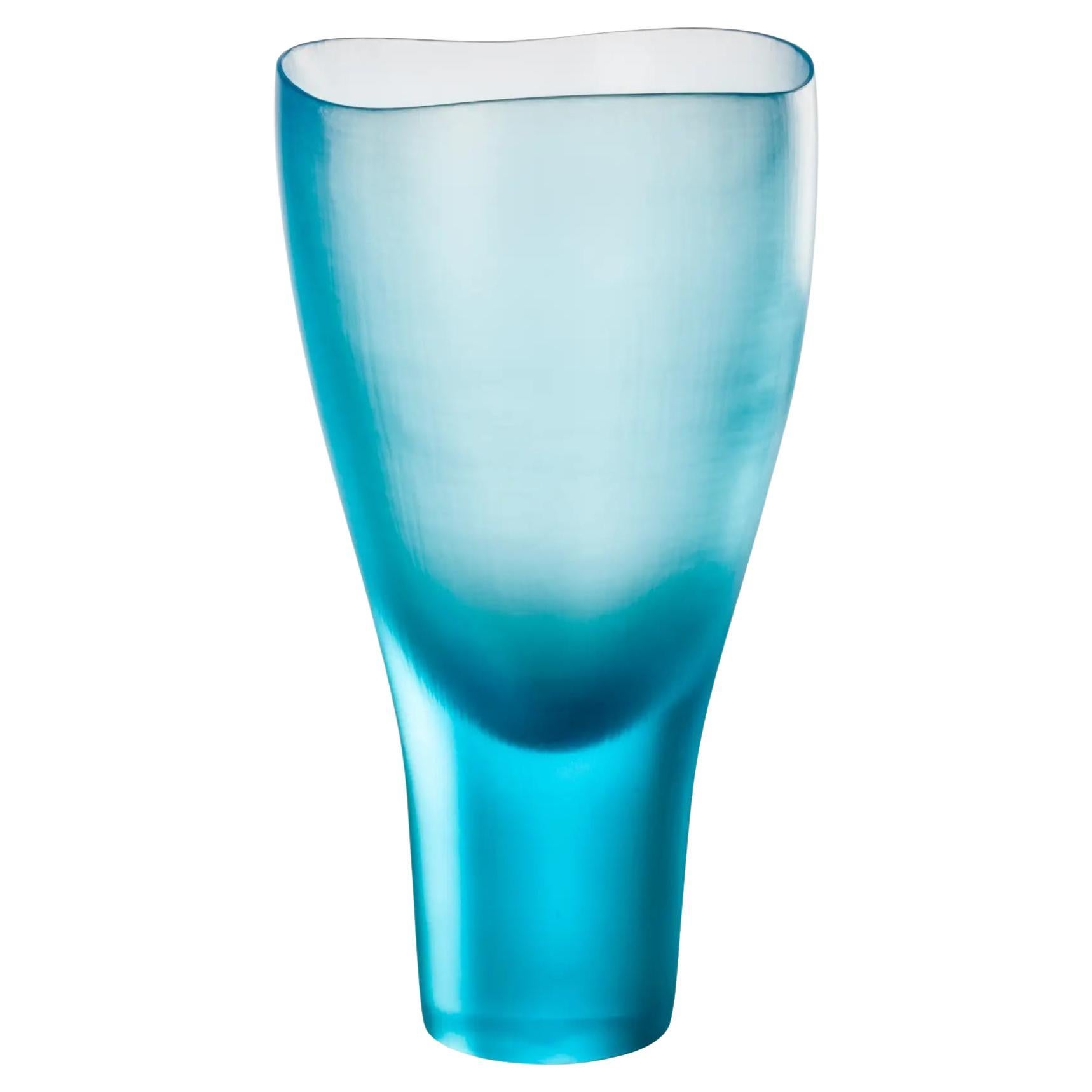 Venini Jarrón 516.01 Acquamare Jarrón de cristal de Murano diseño Tobia Scarpa - Damiani