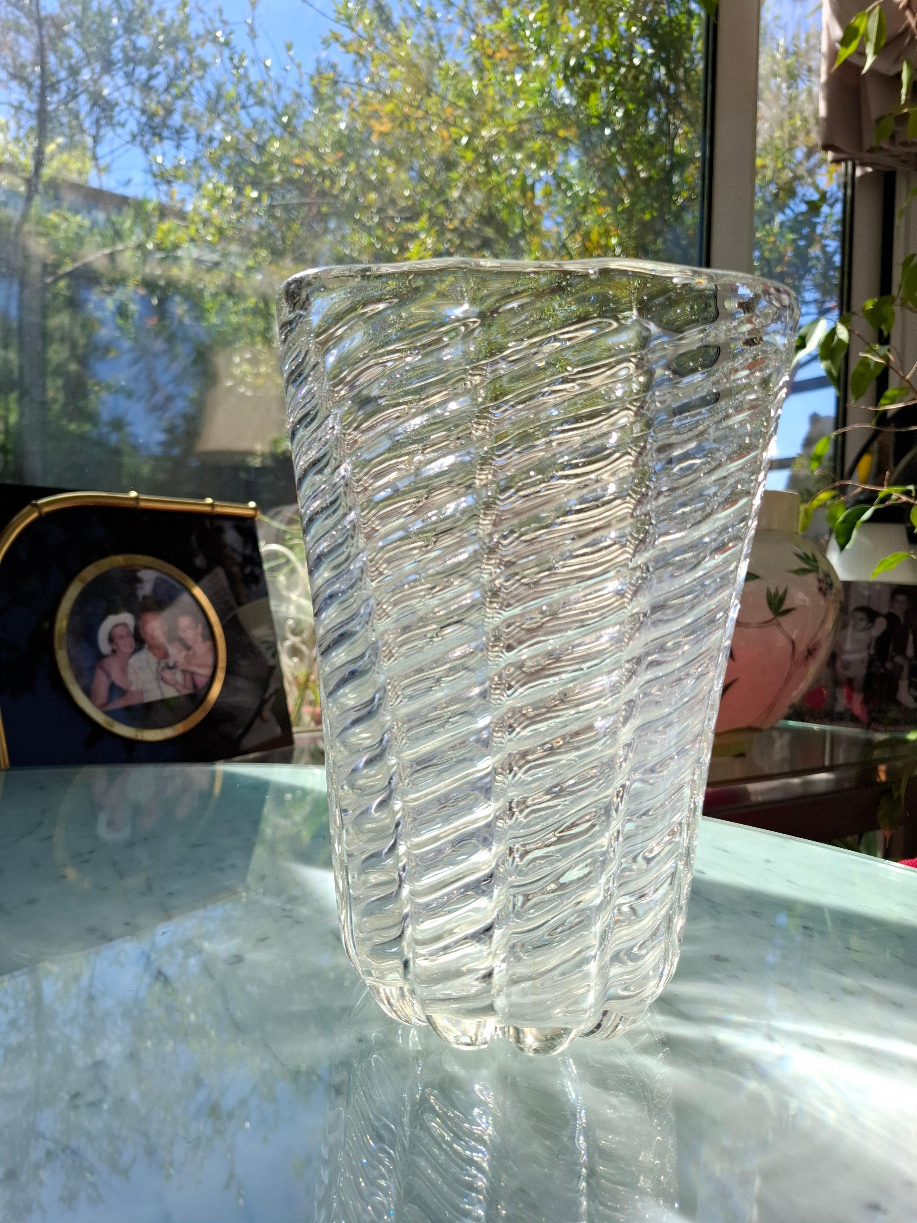 Venini Vaso Vetro di Murano 1950 Italia in vendita 1