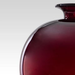 Venini Veronese 600.01 Glass Vase Rosso Venezia & Rosa Vittorio Zecchin Damiani
