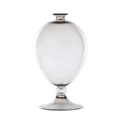 Venini Veronese 600.01 Glass Vase, Talpa & Crystal - Vittorio Zecchin - Damiani