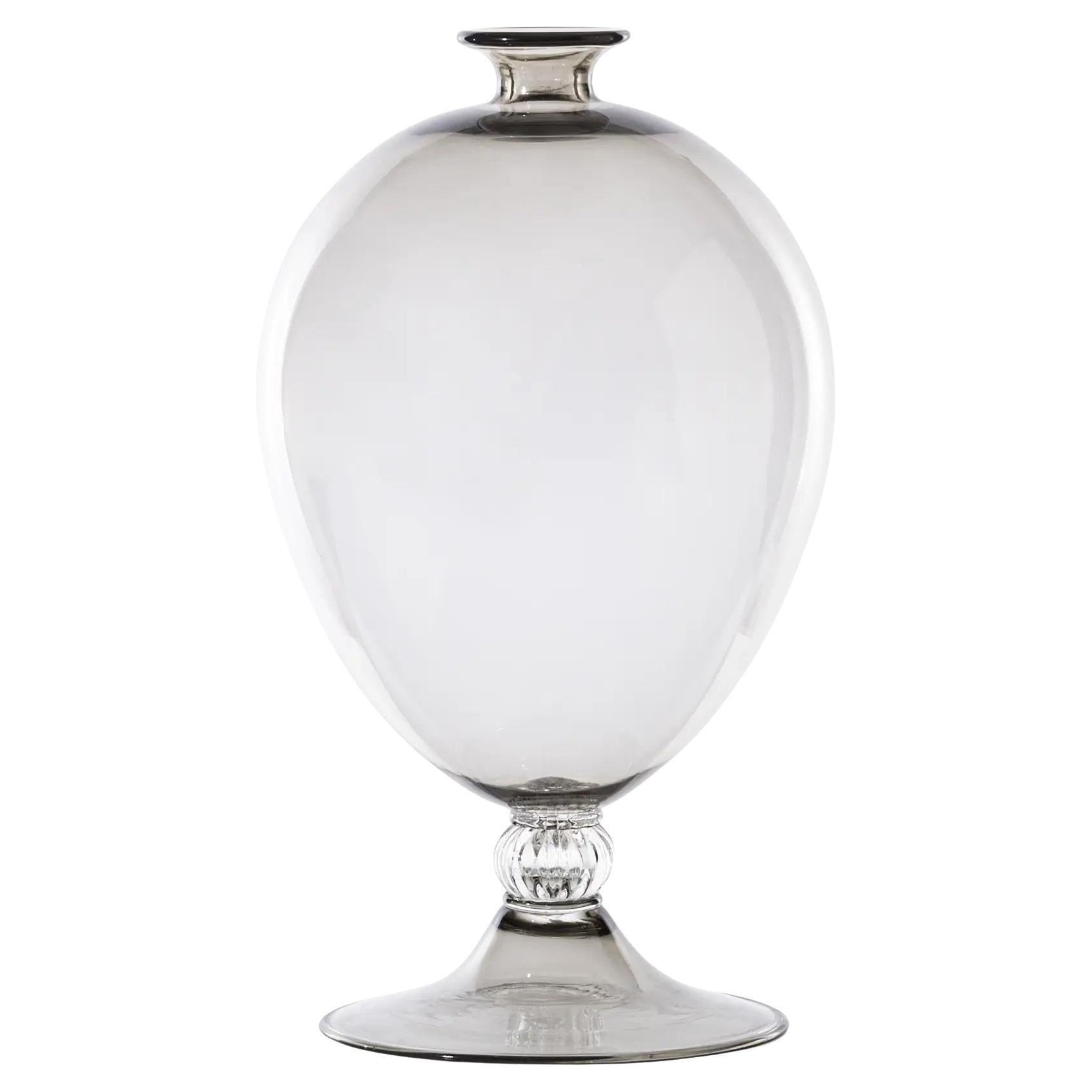 Venini Veronese 600.01 Glass Vase, Talpa & Crystal – Vittorio Zecchin - Damiani in vendita