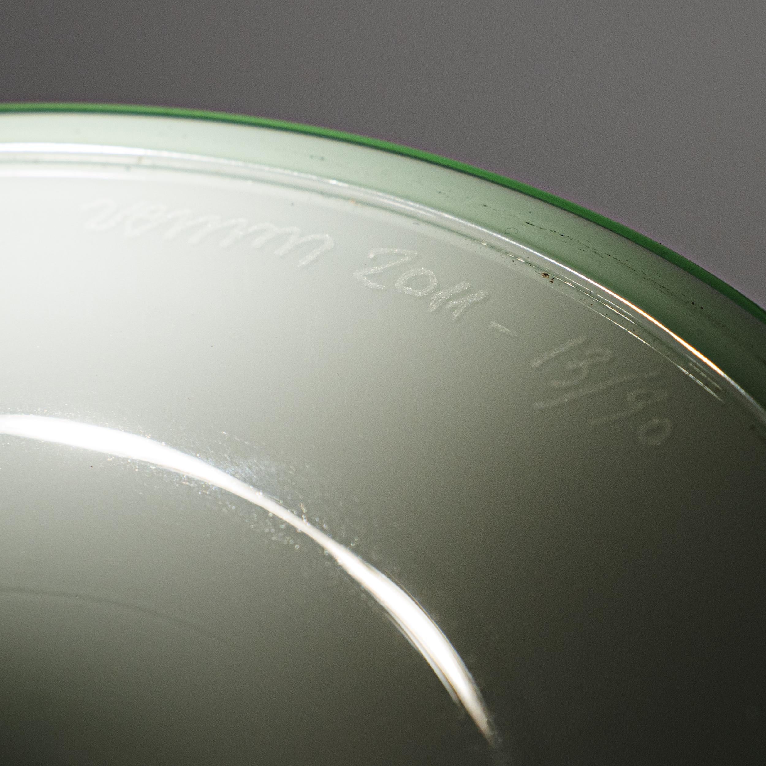 VENINI Veronese 90th Anniversary lattim green Glass Lim. Edition 13/90 year 2011 In Excellent Condition For Sale In Venezia, IT