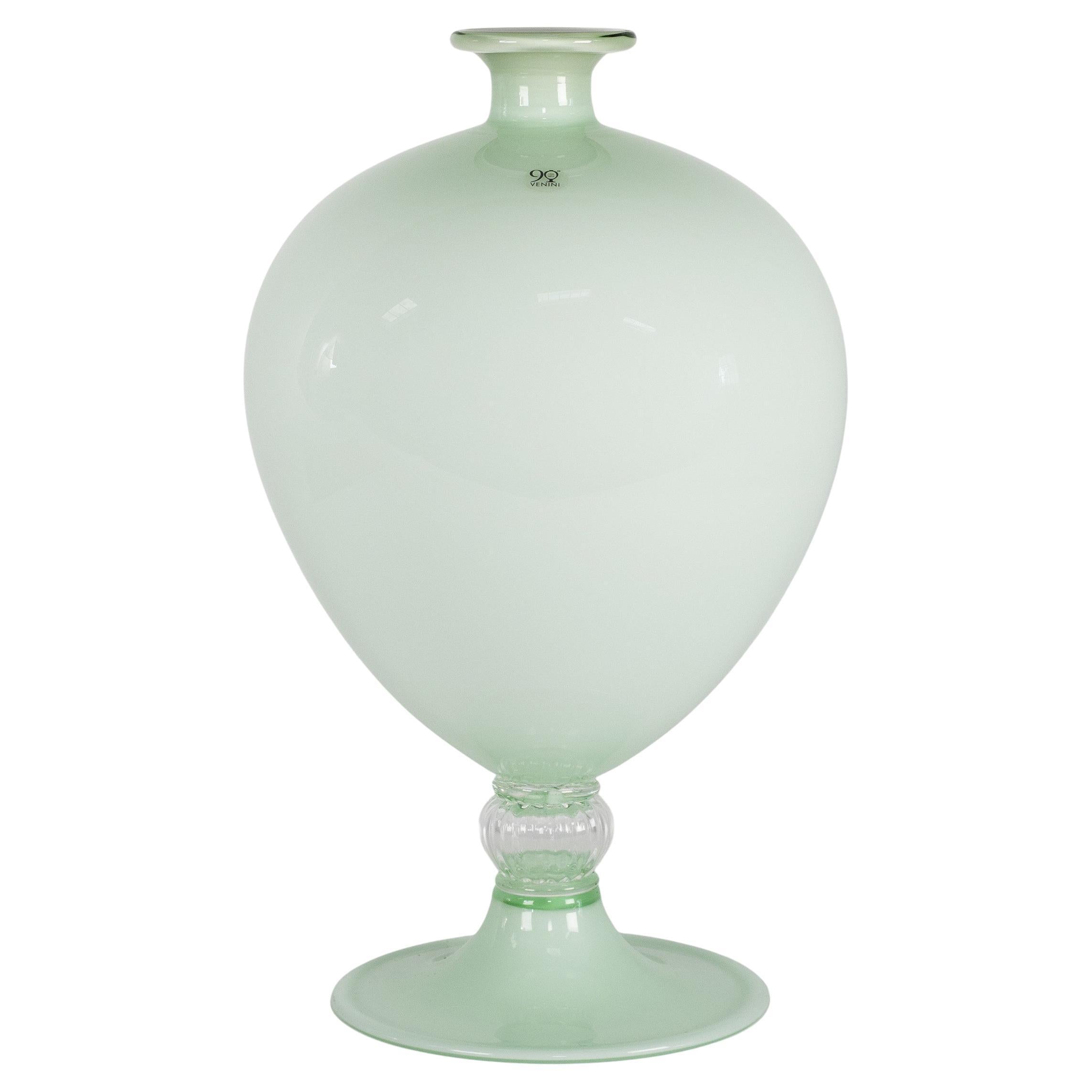 VENINI Veronese 90th Anniversary lattim green Glass Lim. Edition 13/90 year 2011 For Sale