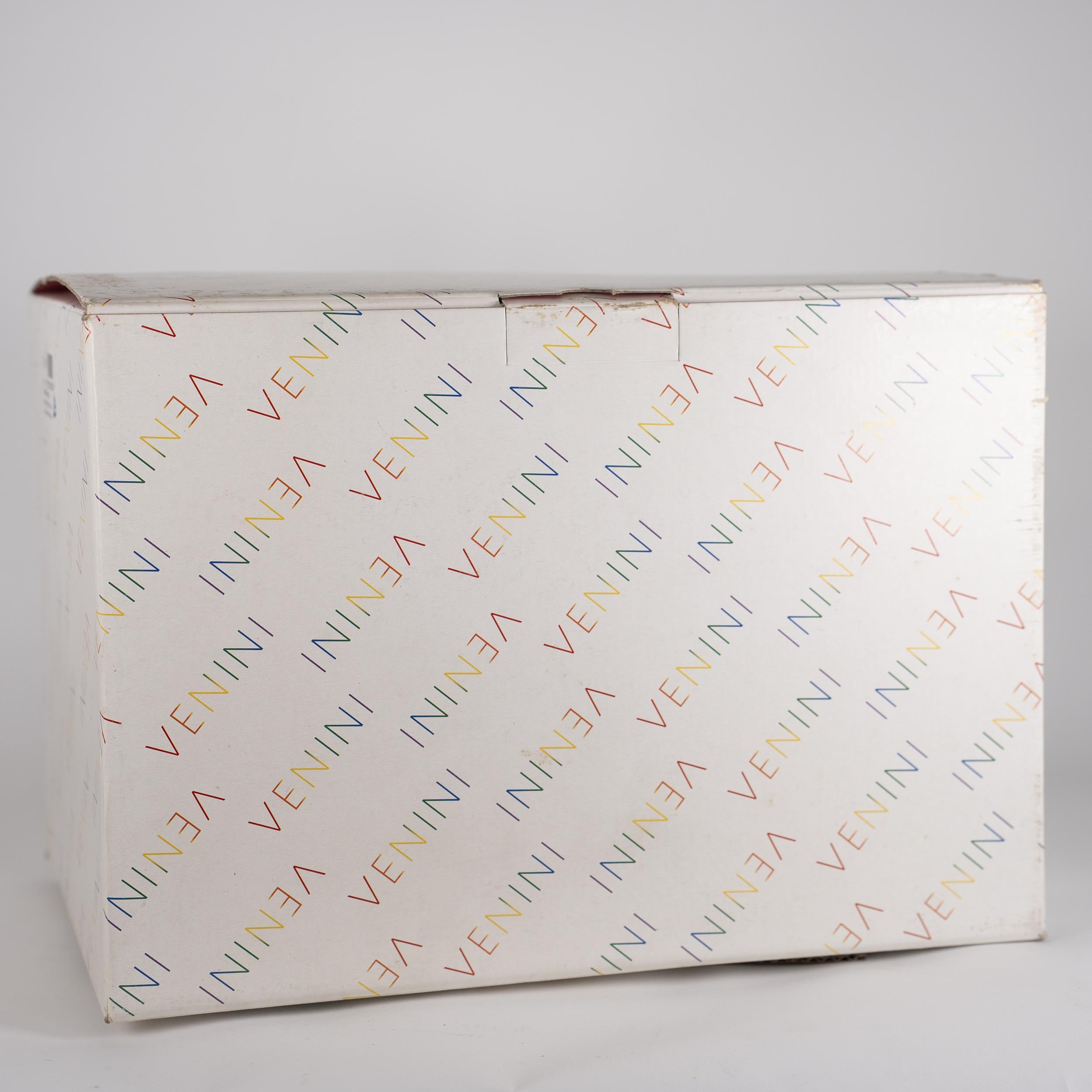 VENINI Vase Véronèse 90ème Anniversaire Verre Gris Edition Limitée 13/90 année 2011 en vente 3