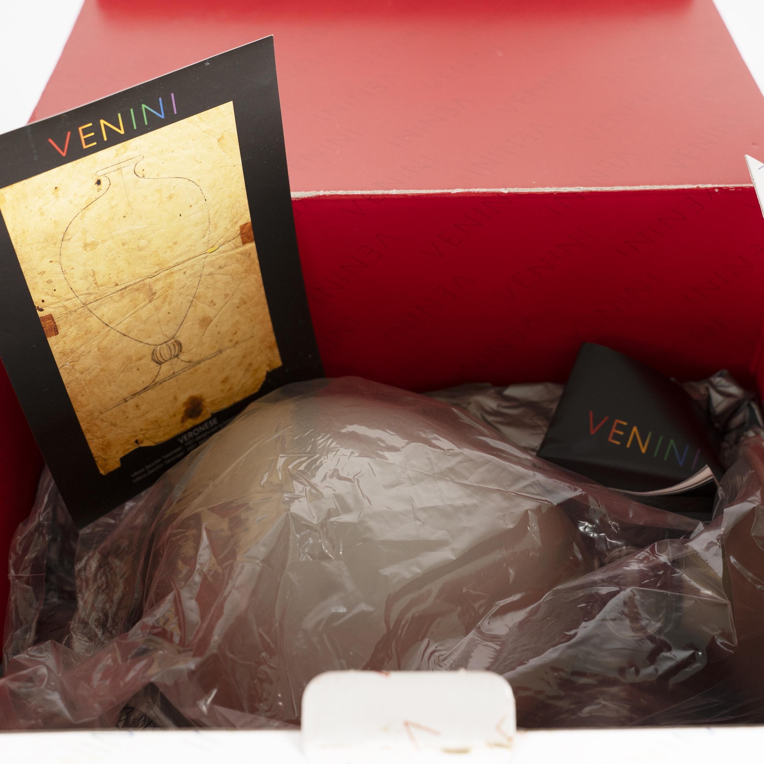 VENINI Vase Véronèse 90ème Anniversaire Verre Gris Edition Limitée 13/90 année 2011 en vente 1