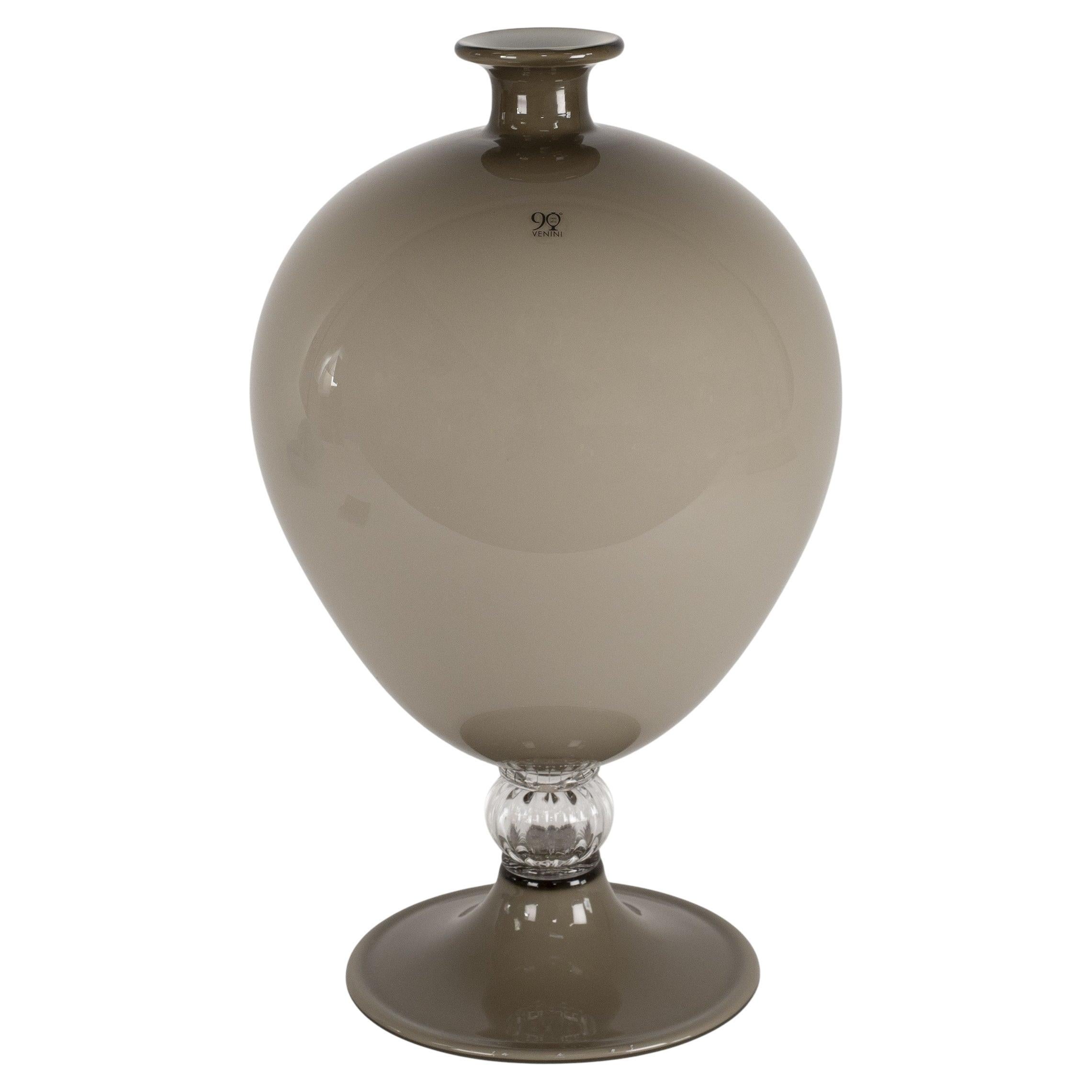 VENINI Veronese vase 90th Anniversary Grey Glass Limited Edition 13/90 year 2011