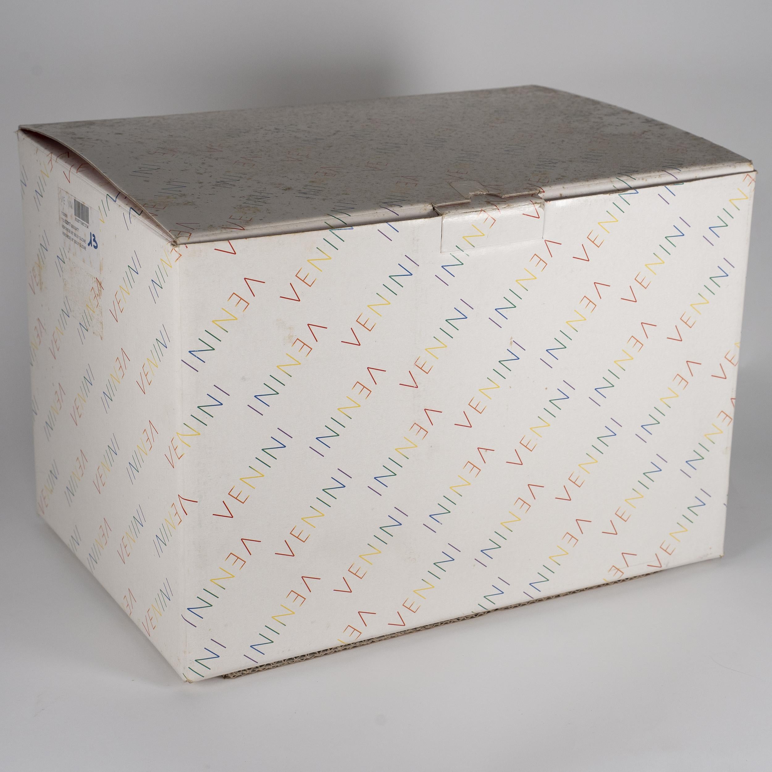 VENINI Vaso Veronese 90° Anniversario Glicine e Vetro Bianco pz 13/90 anno 2011 in vendita 4