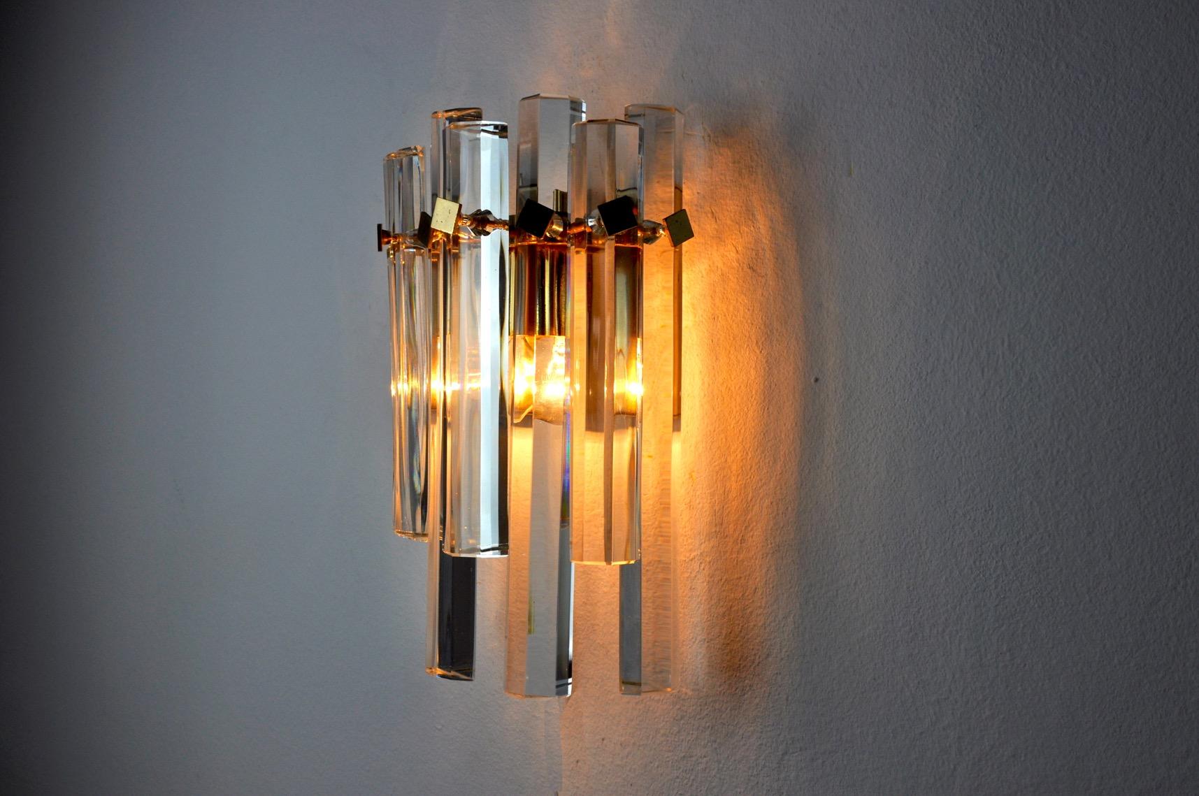 Venini Wall Lamp for Carmer, Italy, 1970s In Good Condition For Sale In BARCELONA, ES