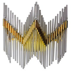 Venini Wall Lamp, Tubular Crystals, Italy, 1970