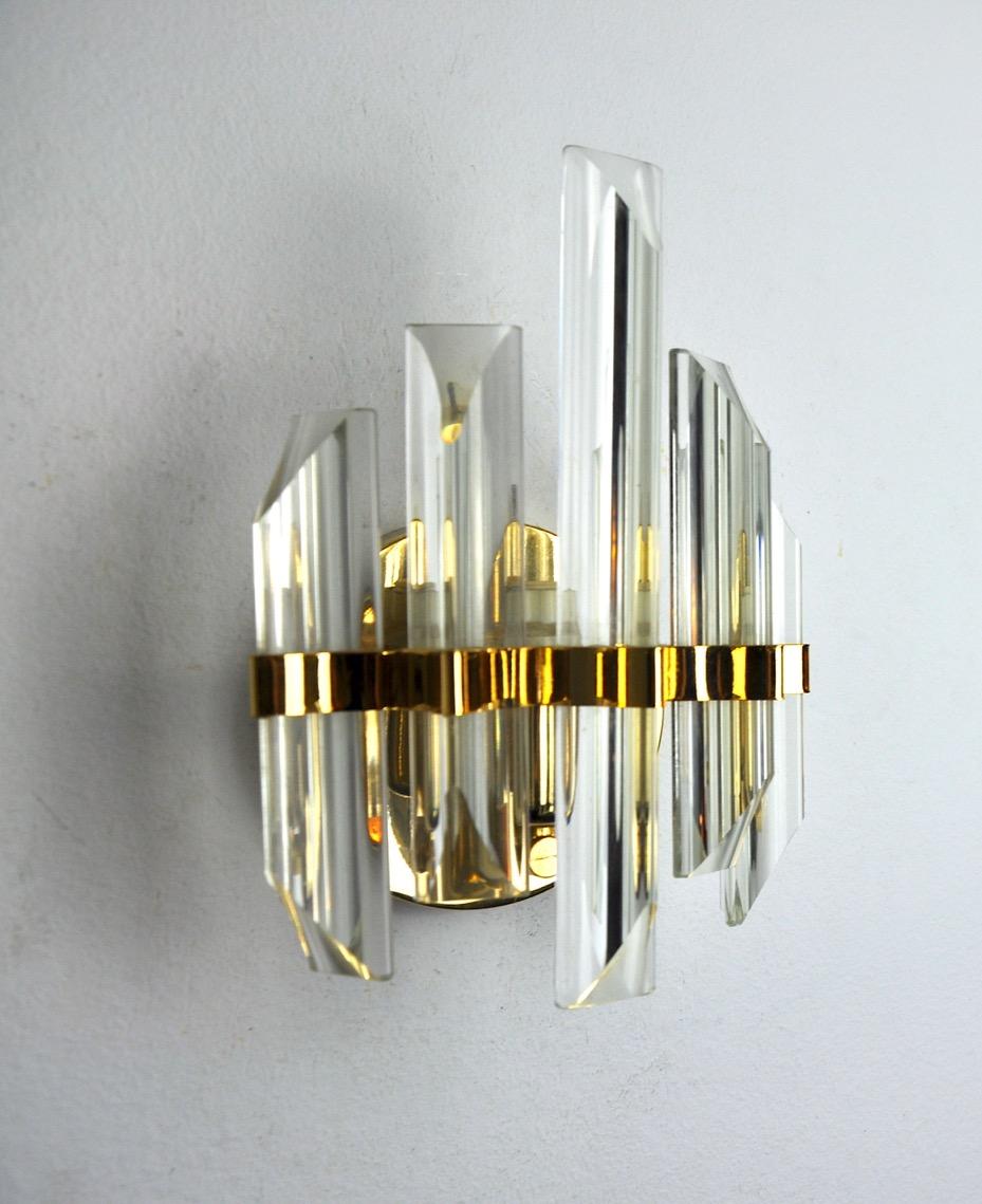 Hollywood Regency Venini Wall Light in Murano Glass Italy, 1970 For Sale