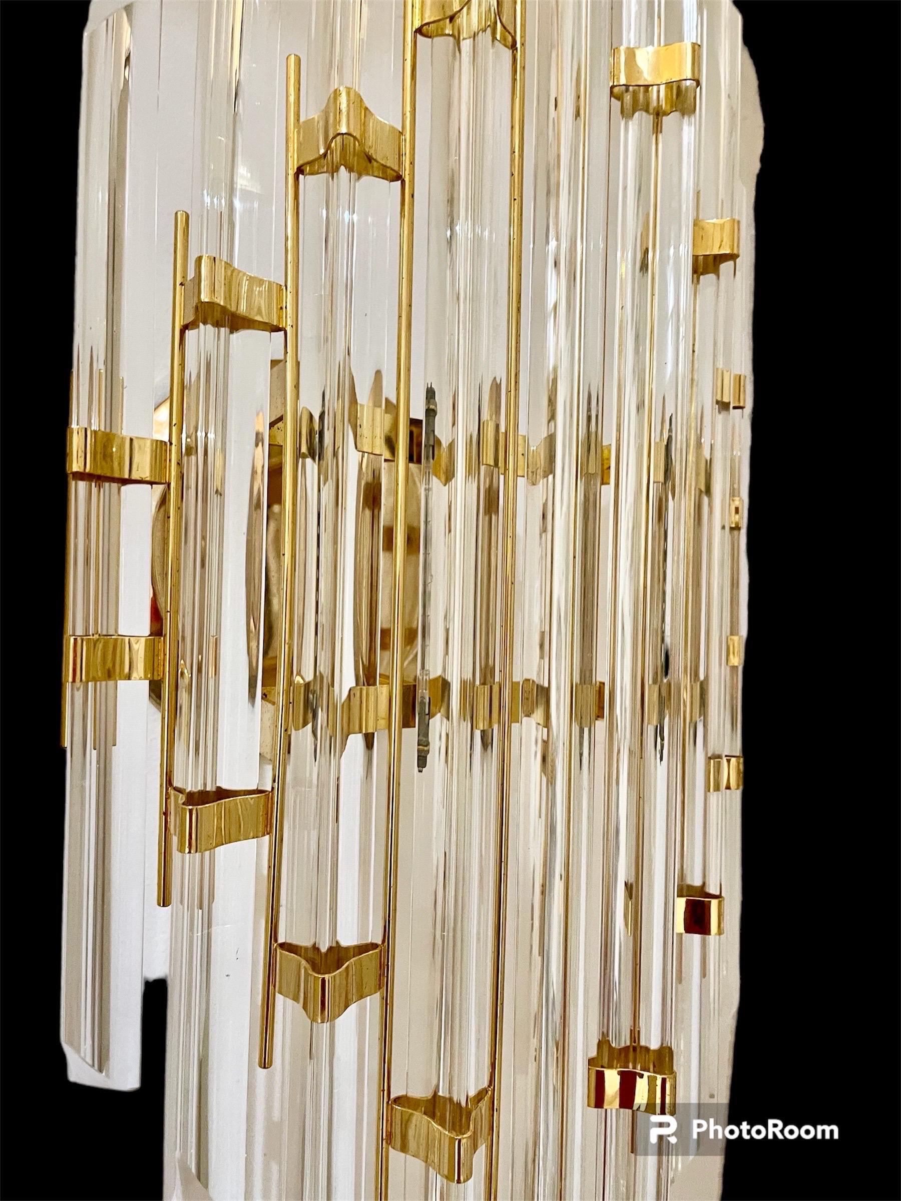 Venini Wall Lighting Glass cyrstal Murano  , Italy 1980 In Good Condition For Sale In DÉNIA, ES