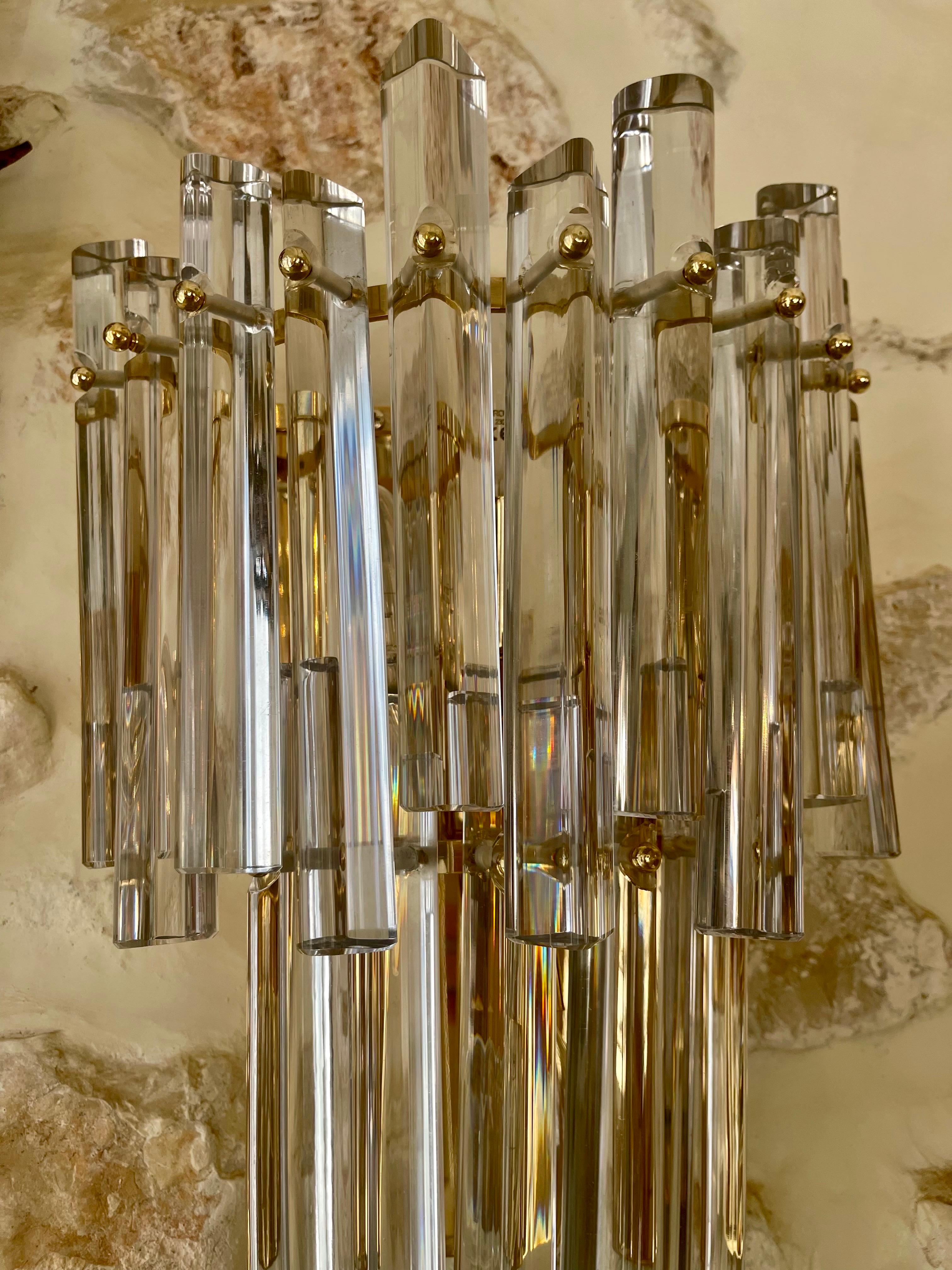 Venini Wandleuchte Glas Murano , Italien, 1980 (Hollywood Regency) im Angebot