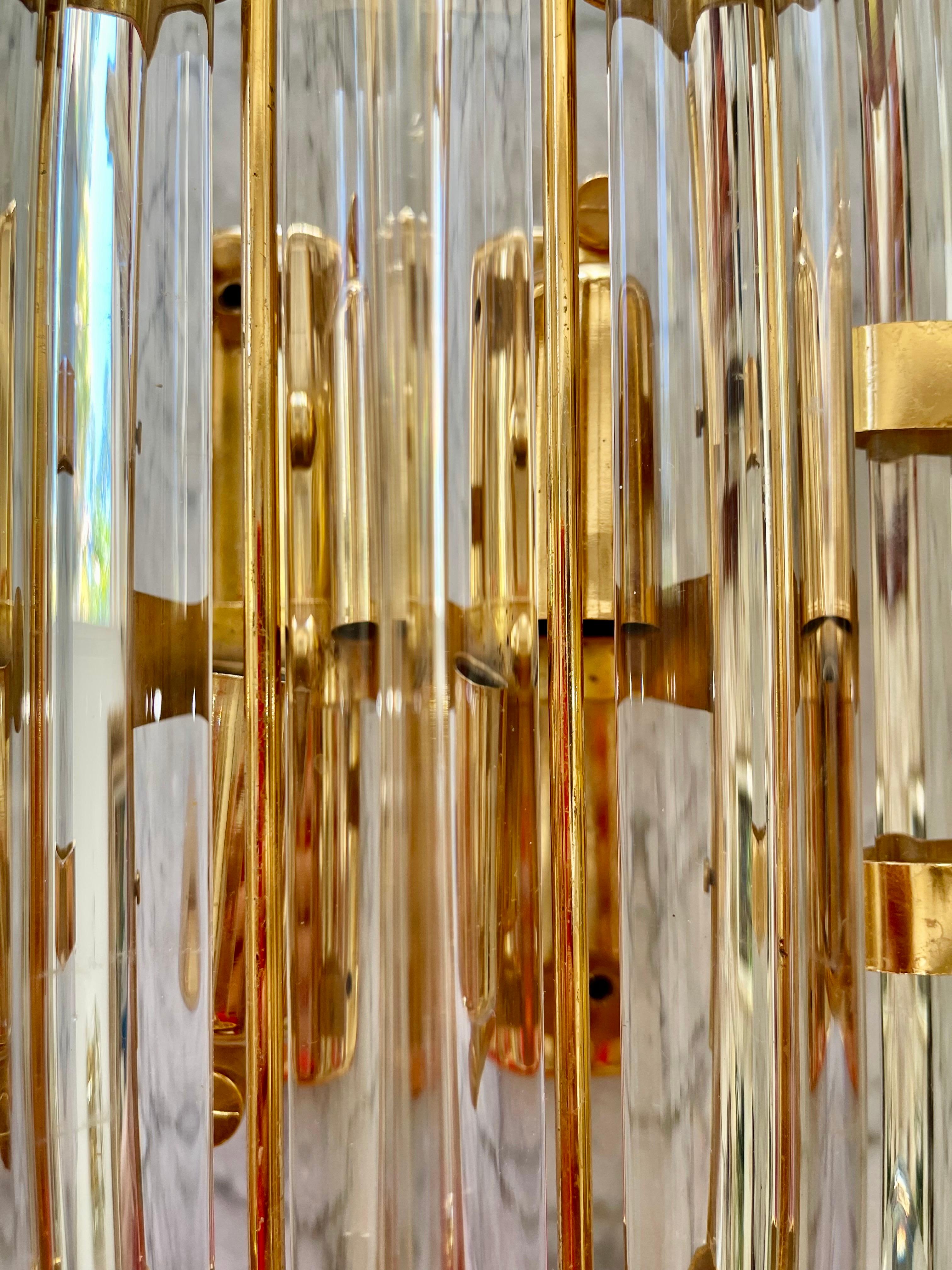 Venini-Wandleuchtenglas mit vergoldeter Goldstruktur, Italien, 1980 (Muranoglas) im Angebot