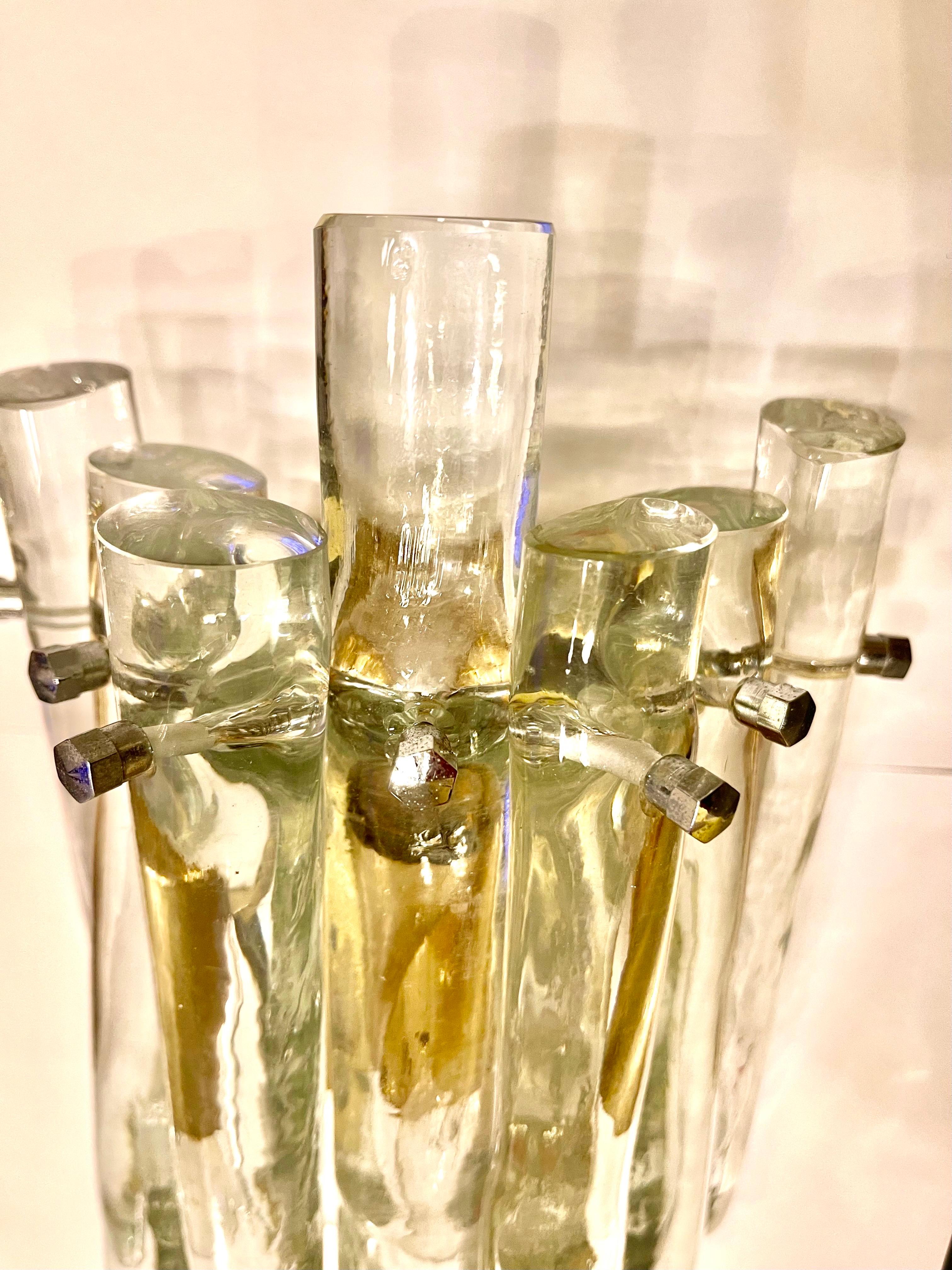 italien Venini Appliques d'extérieur givre Verre Murano, Italie, 1980 en vente